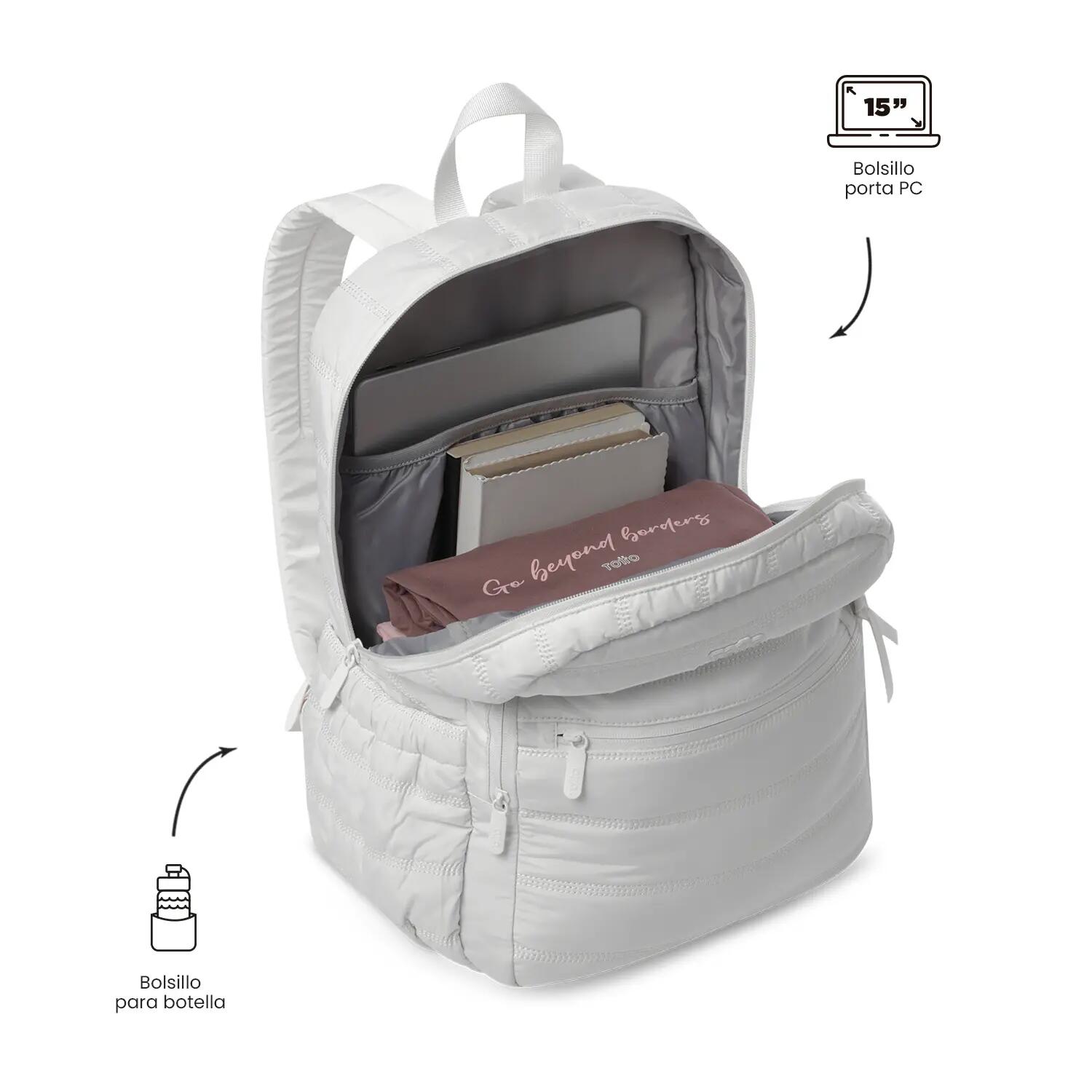 Totto Mochila urbana Moxi Coconut Milk Poliéster 29 x 44 x 20.5 cm 5/5