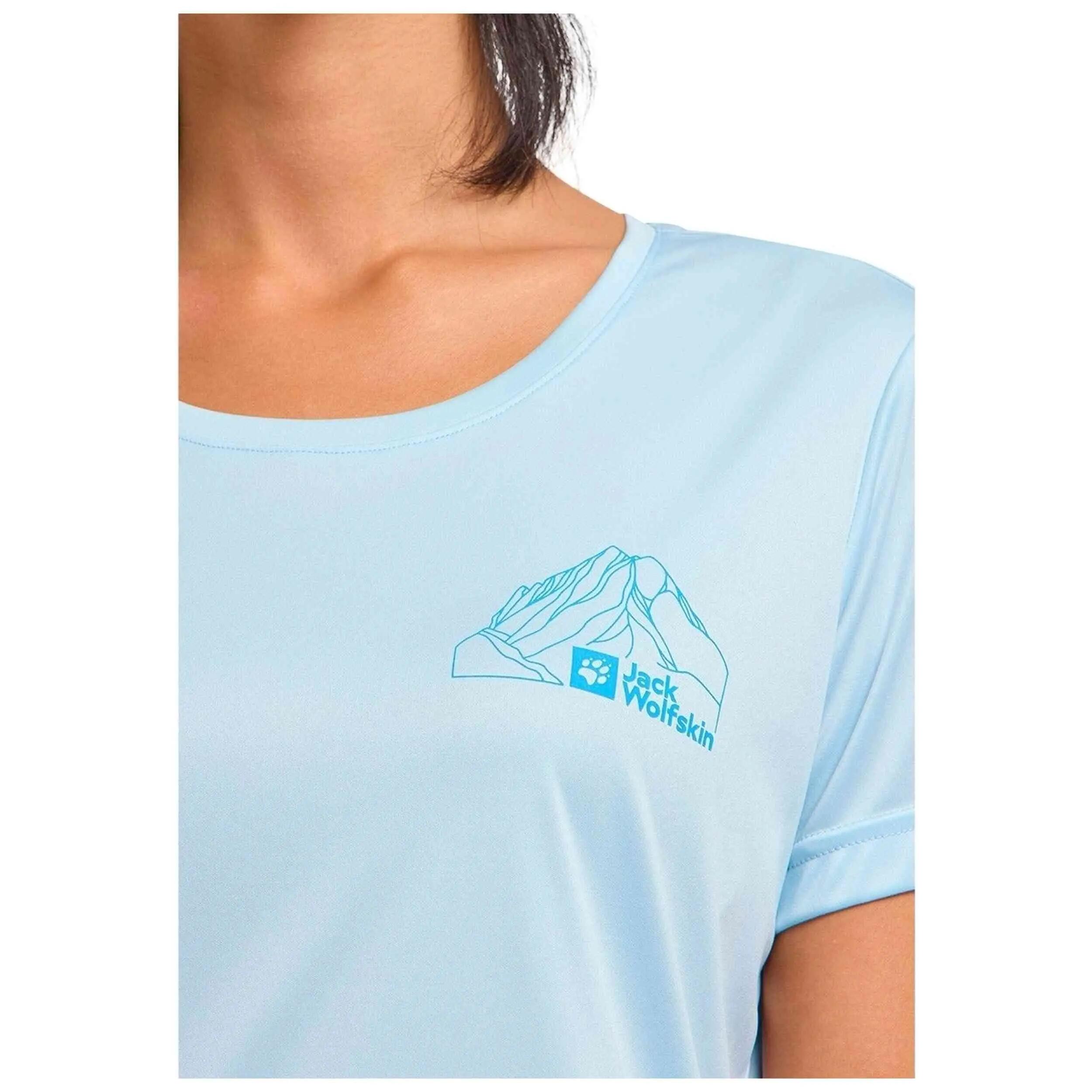 Kurzarmshirt Jack Wolfskin Modell Peak Graphic T W für frauen 3/4