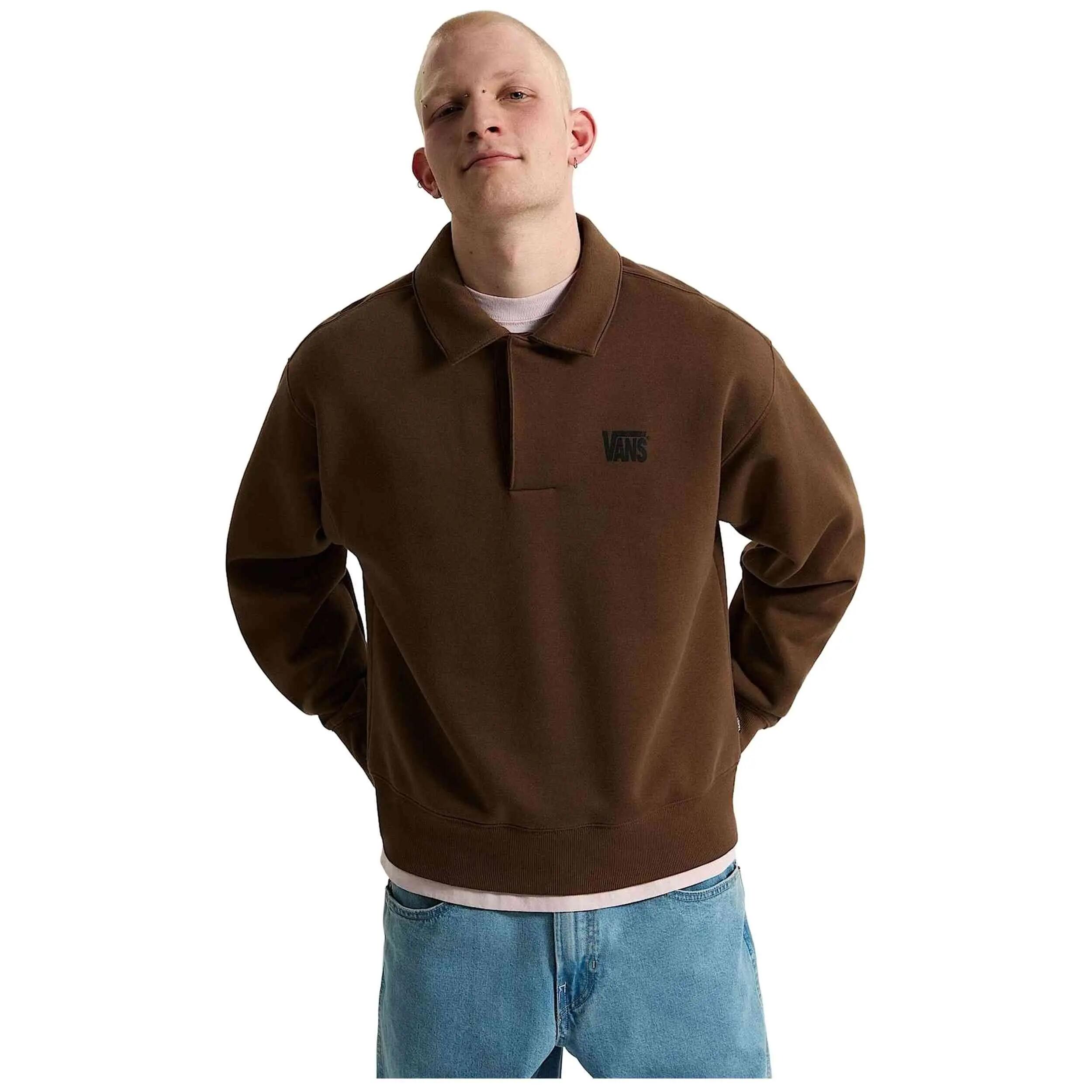 Polo a maniche lunghe Vans modello Polo Fleece Pullover "Vintage Coco per uomini 3/4