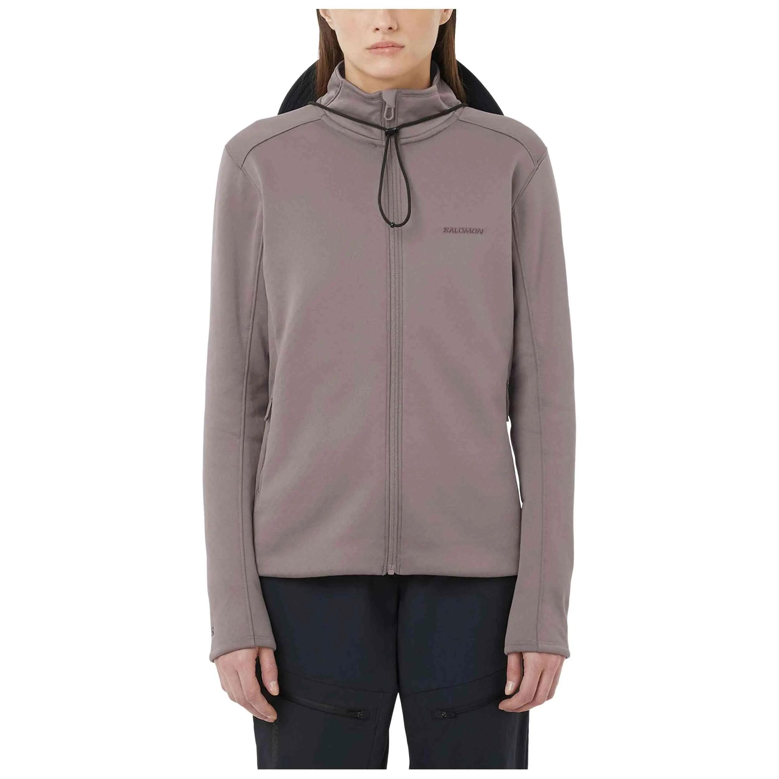 Fleecejacke Salomon Modell Outline Warm Fleece Full Zip für frauen 3/4