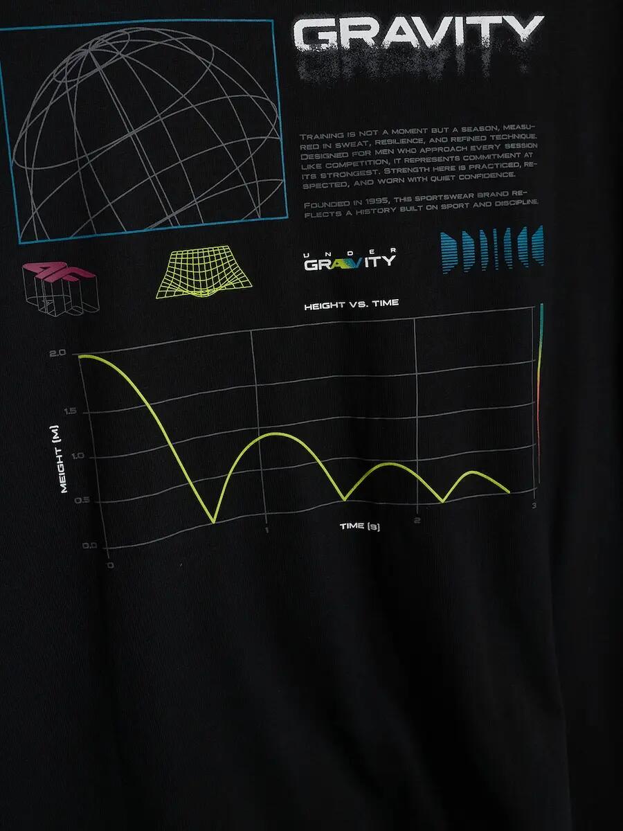 T-shirt regular z nadrukiem męski 4F 7/7