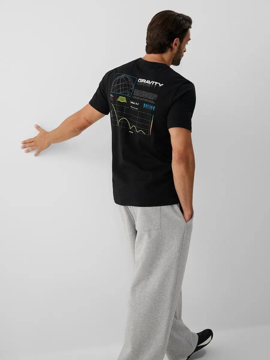 T-shirt regular z nadrukiem męski 4F 2/7