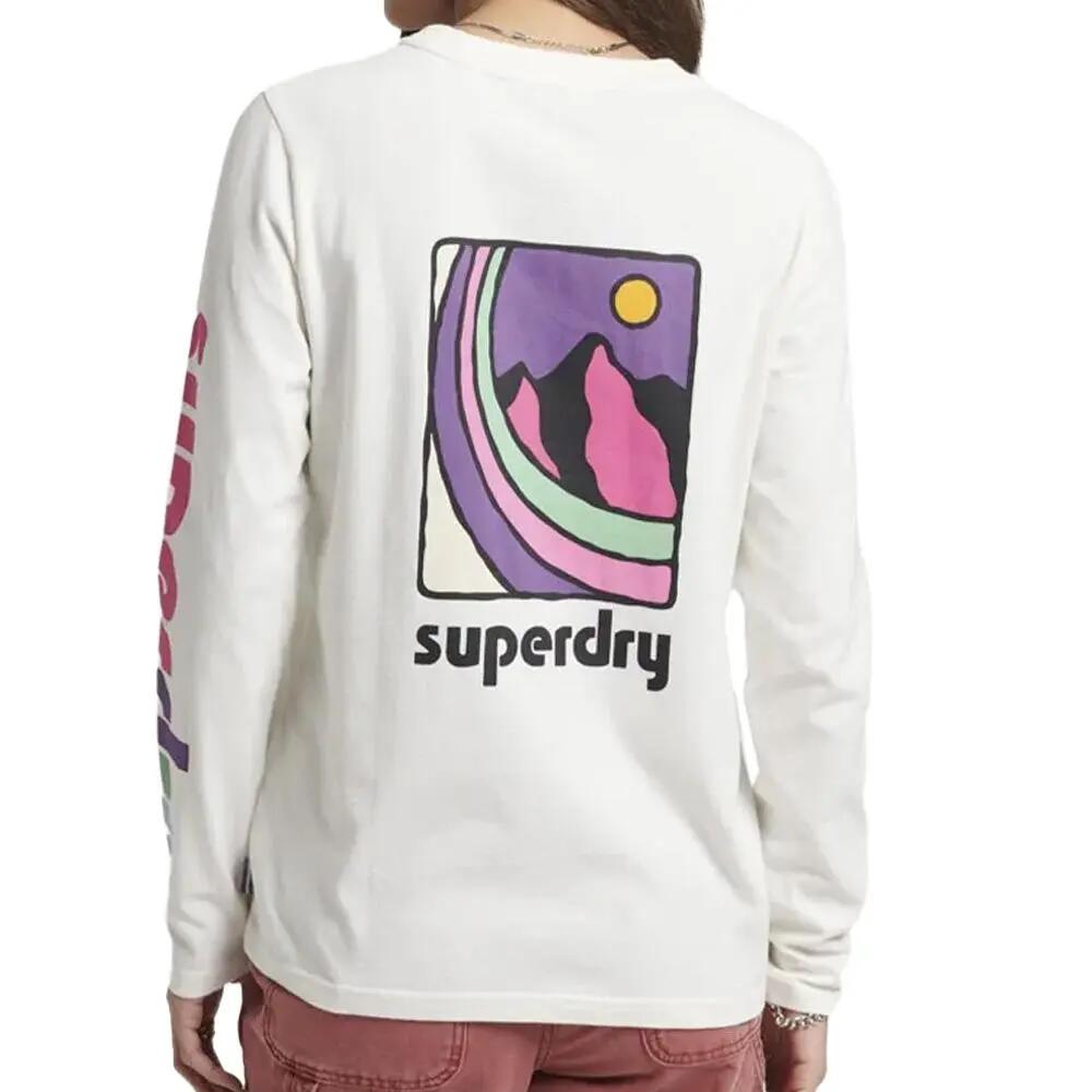 Superdry Vintage 90er Langarmshirt Weiß für Damen 3/3