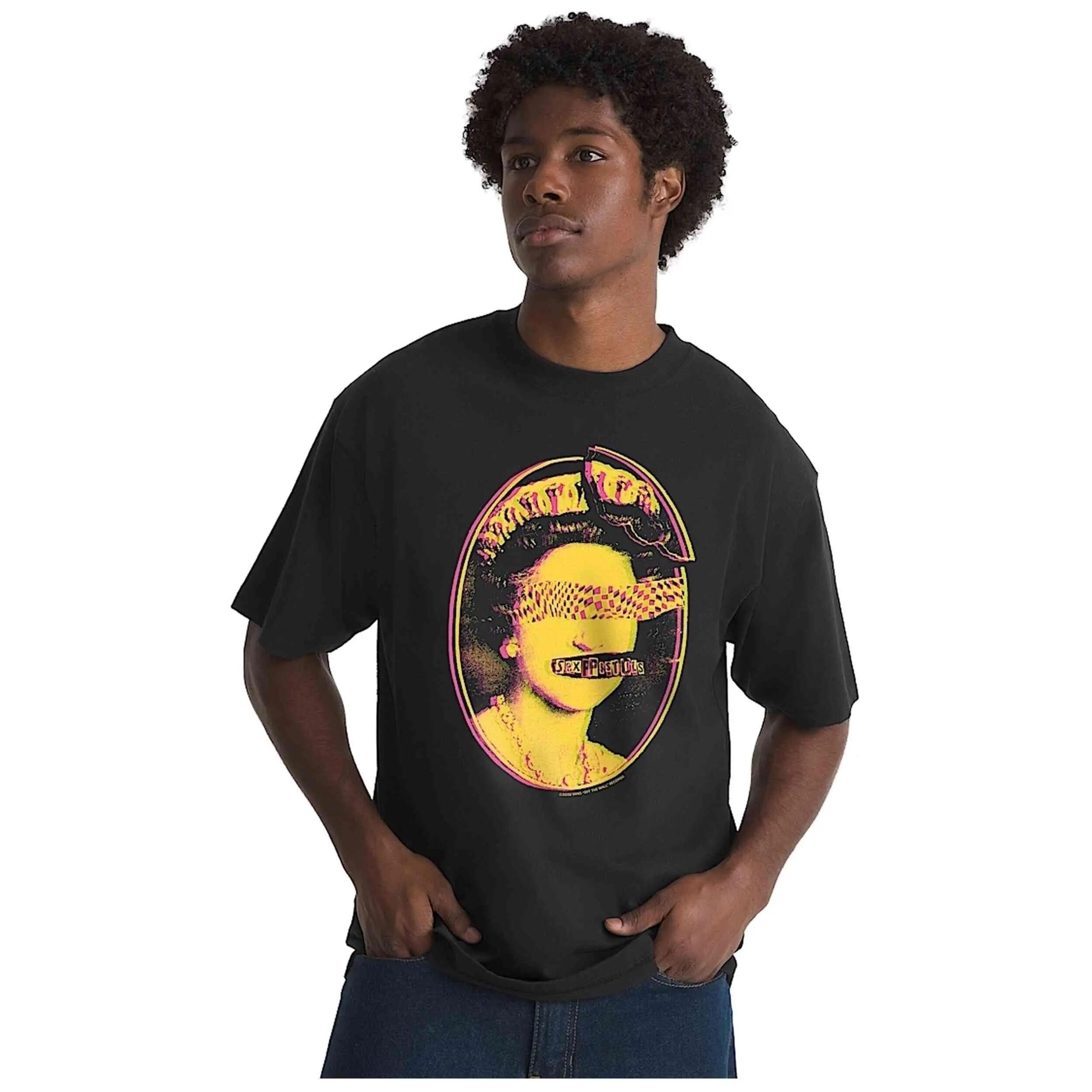 T-shirt Vans modelo Sex Pistols God Save The Queen para unissex 3/3