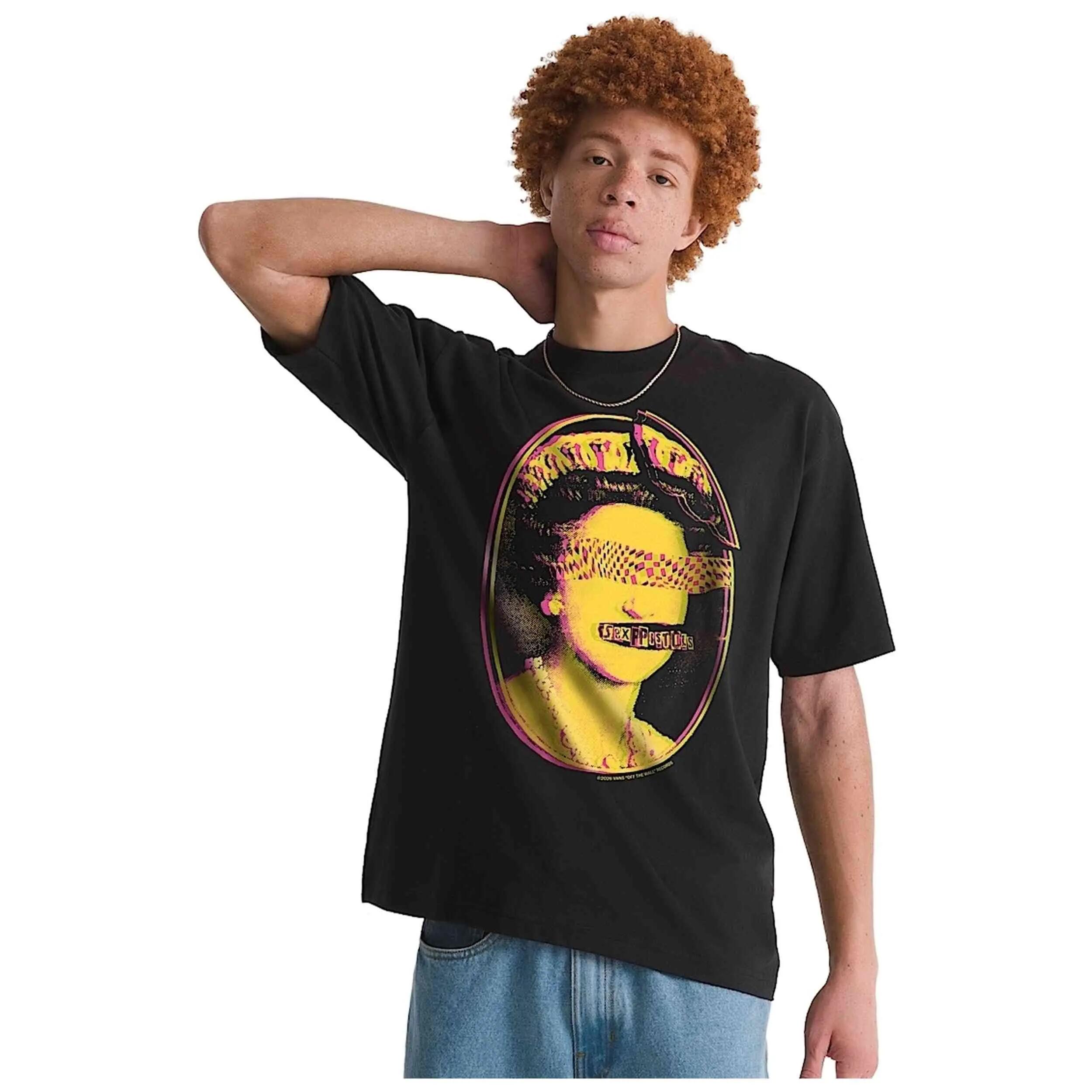 T-shirt Vans modelo Sex Pistols God Save The Queen para unissex 2/3