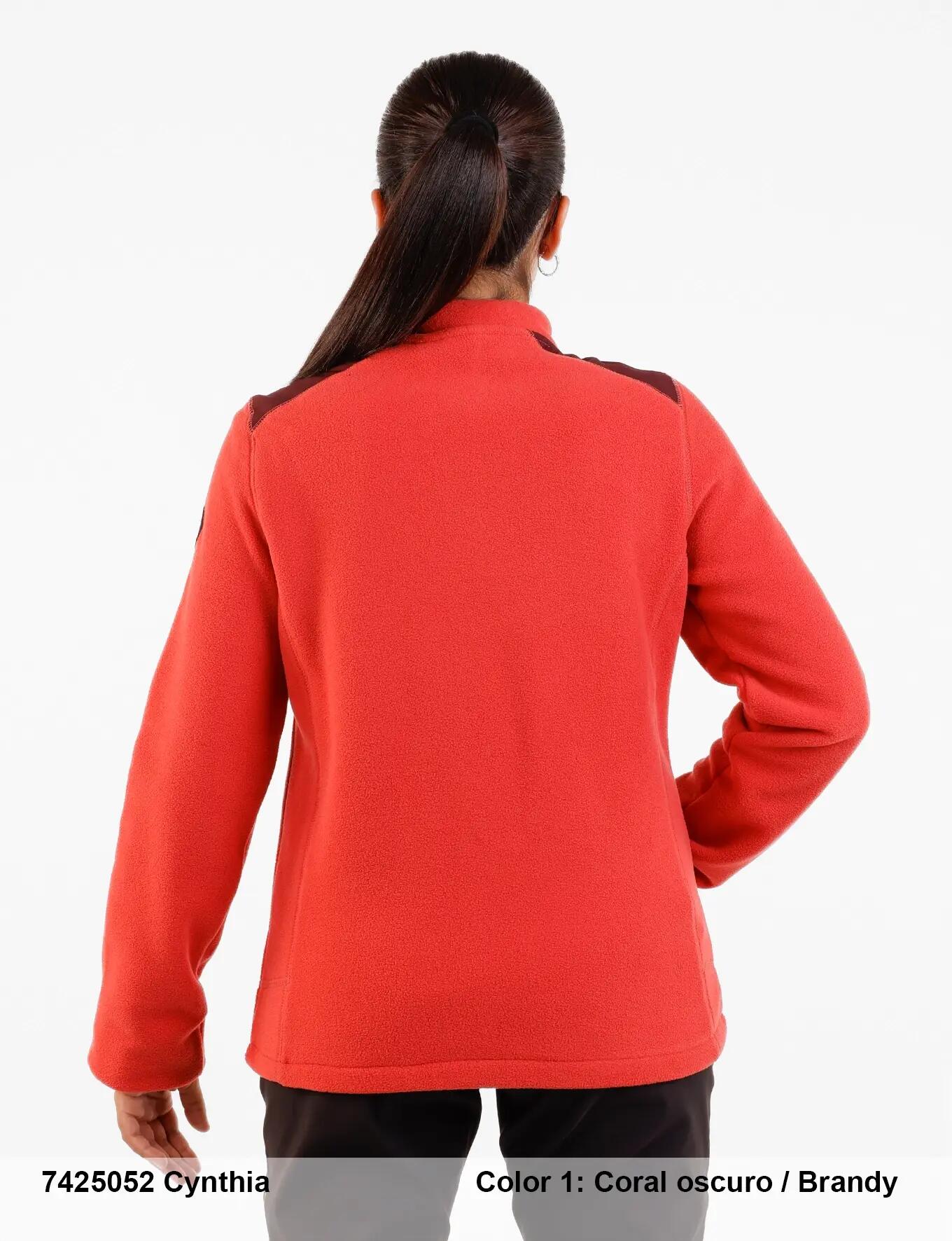 Chaqueta de trekking - Mujer - Manga larga - CYNTHIA - Coral oscuro 2/2