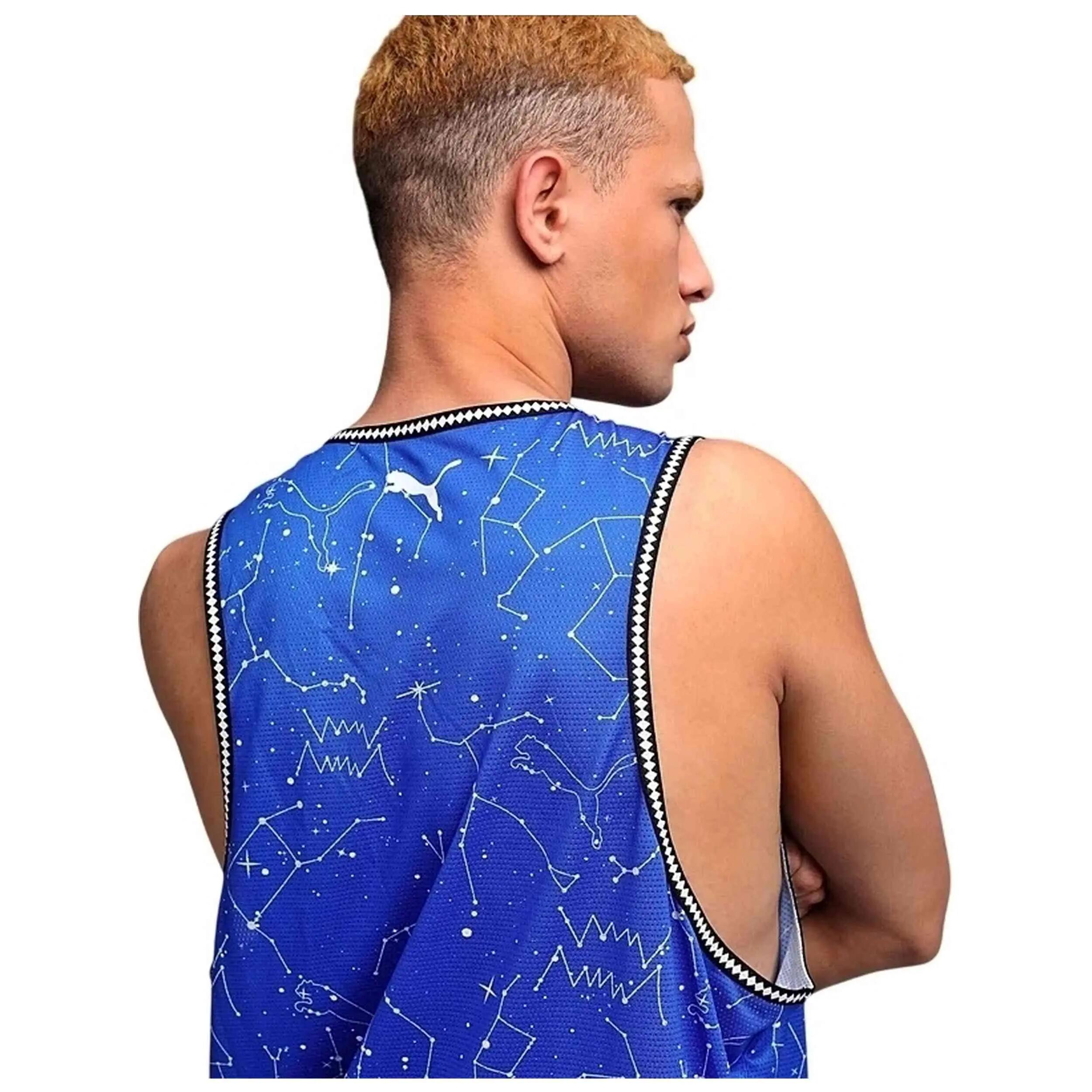 Canottiera Puma modello Hoopaverse Jersey "Mountain Blue" per uomini 5/5
