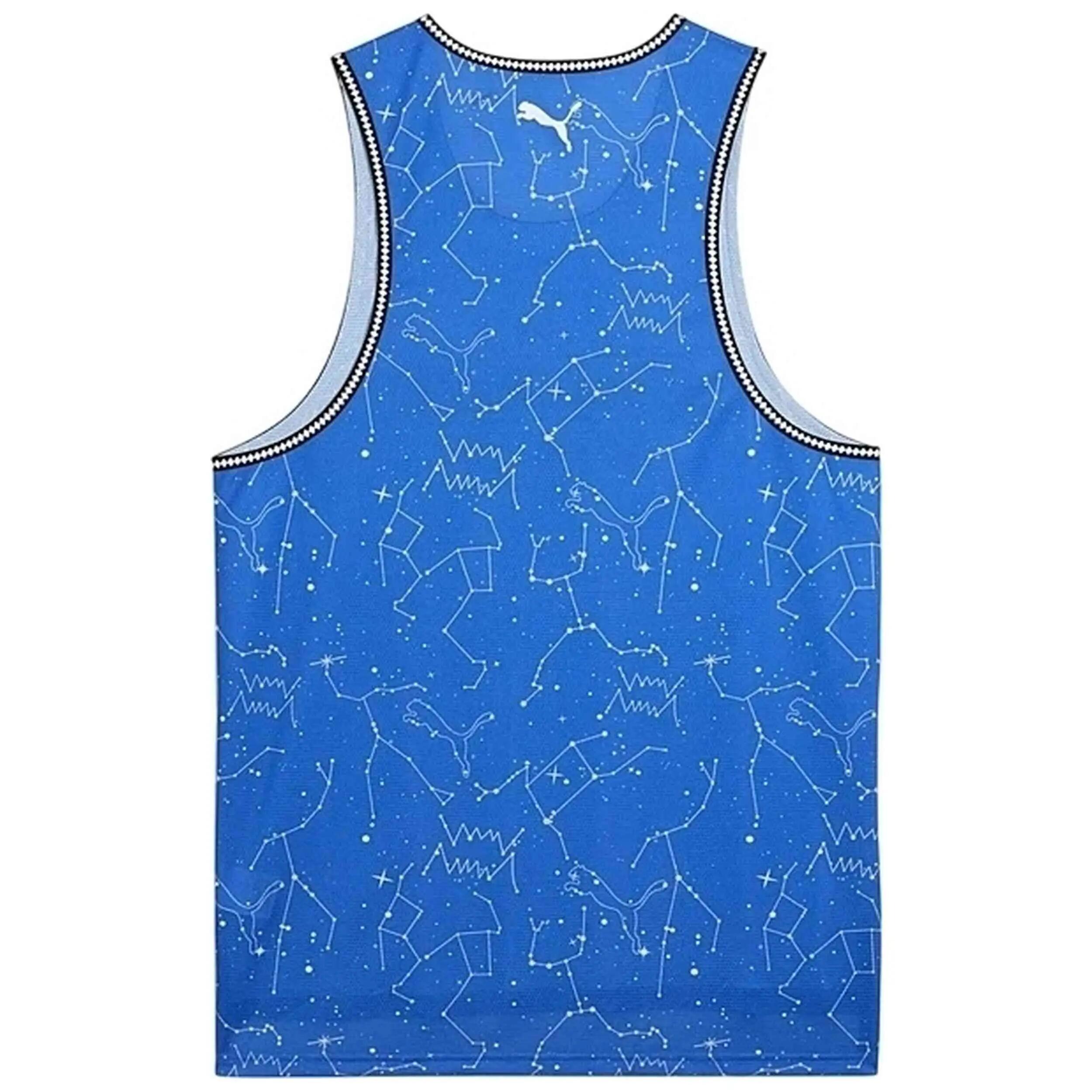Canottiera Puma modello Hoopaverse Jersey "Mountain Blue" per uomini 4/5