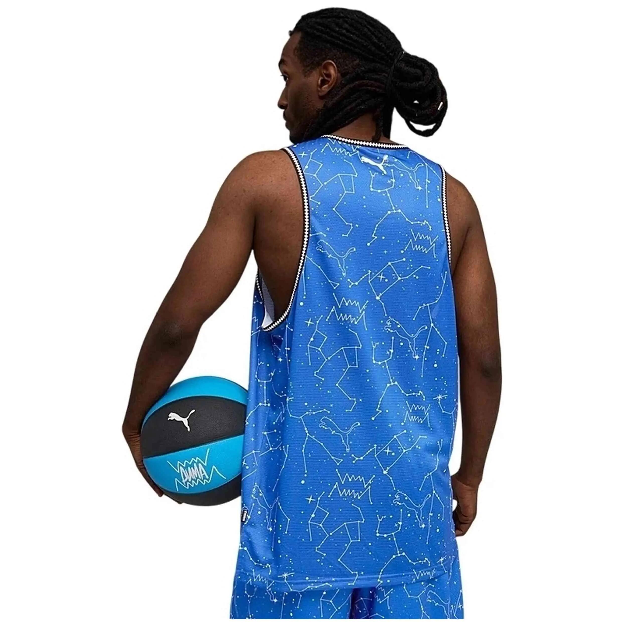 Canottiera Puma modello Hoopaverse Jersey "Mountain Blue" per uomini 3/5