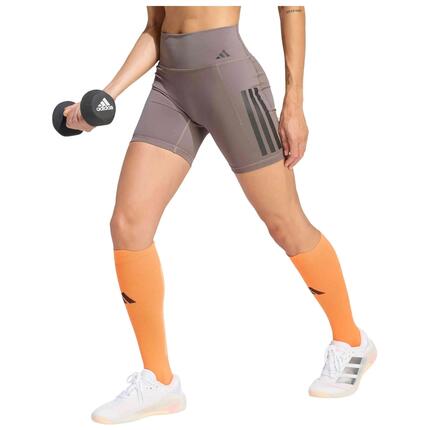 Legging court Adidas modèle Optime 3-Stripes pour femmes
