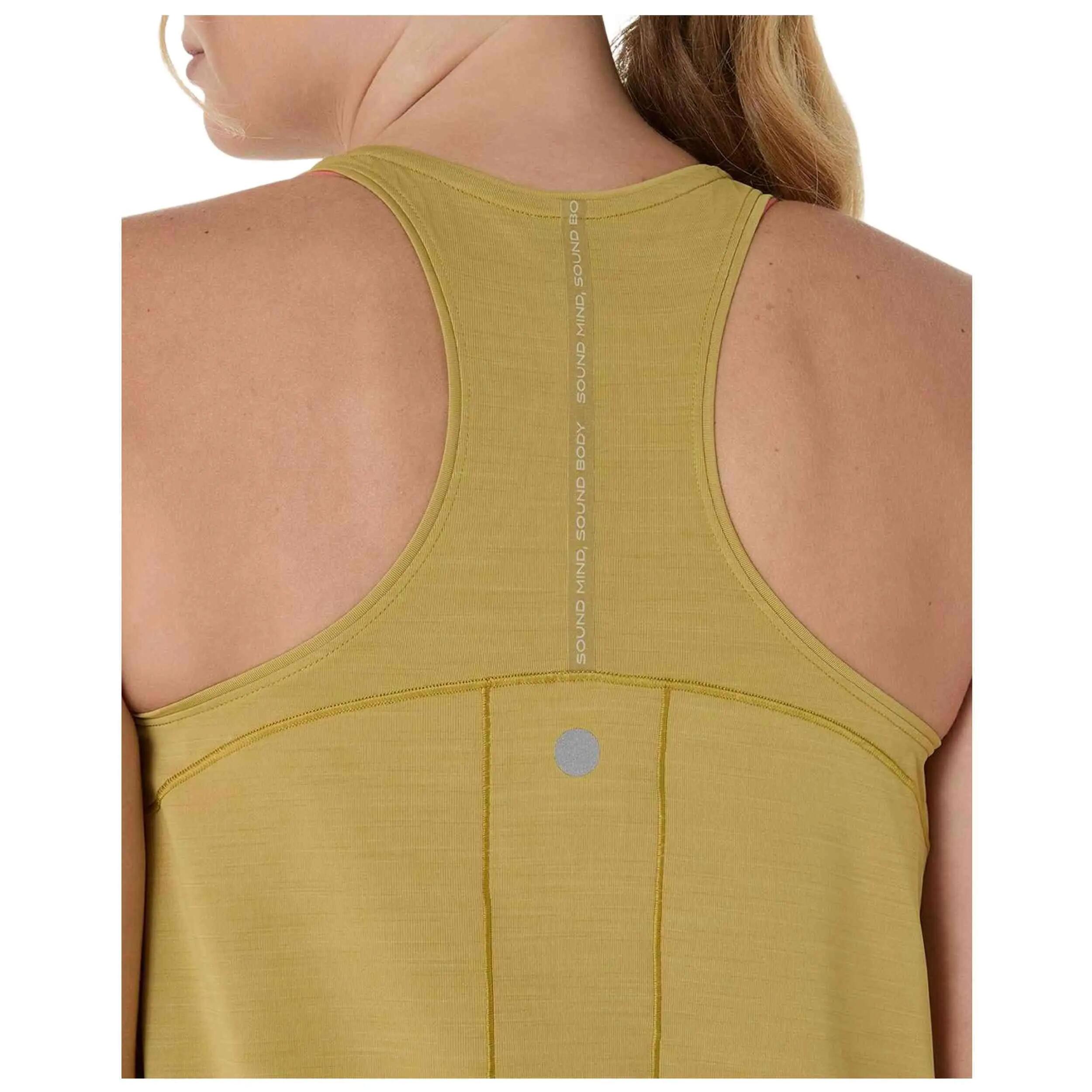Tanktop Asics model Camiseta ASICS Road Tank tirantes amarillo ocre voor vrouwen 5/5