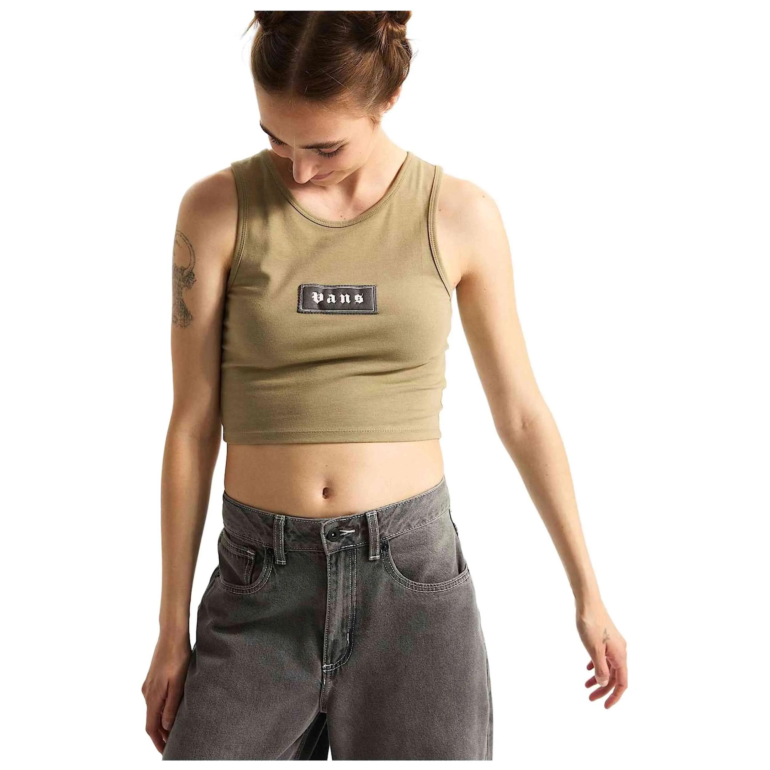 Camiseta de tirantes Vans modelo Upworn Fitted Tank "Bay Leaf" para mujer 3/5