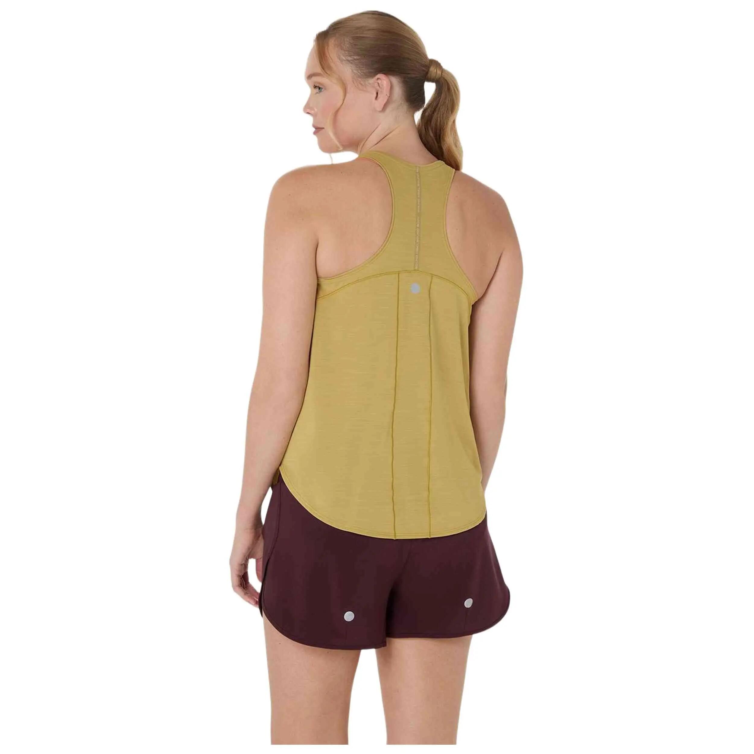 Tanktop Asics model Camiseta ASICS Road Tank tirantes amarillo ocre voor vrouwen 2/5
