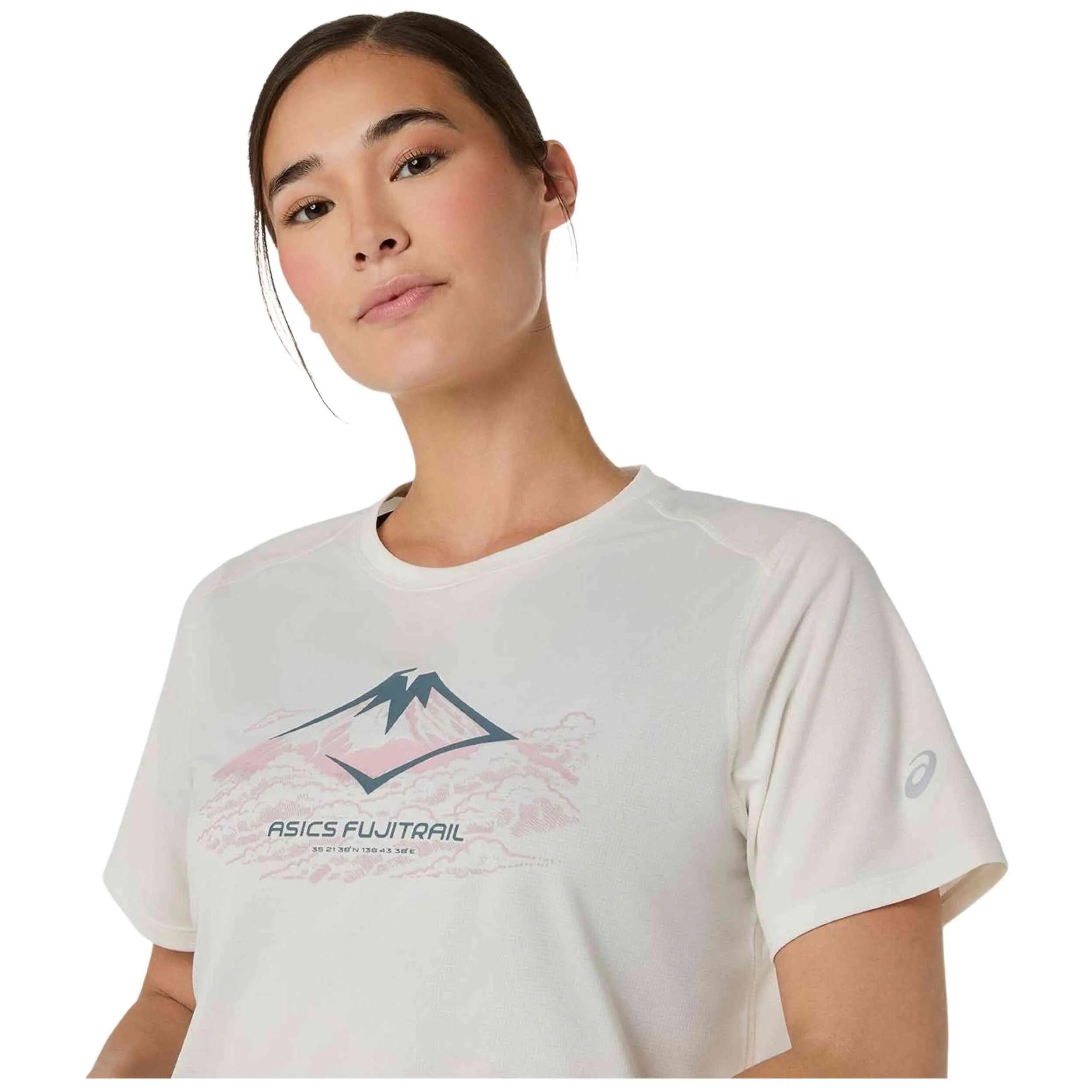 Kurzarmshirt Asics Modell Fujitrail für frauen 4/5