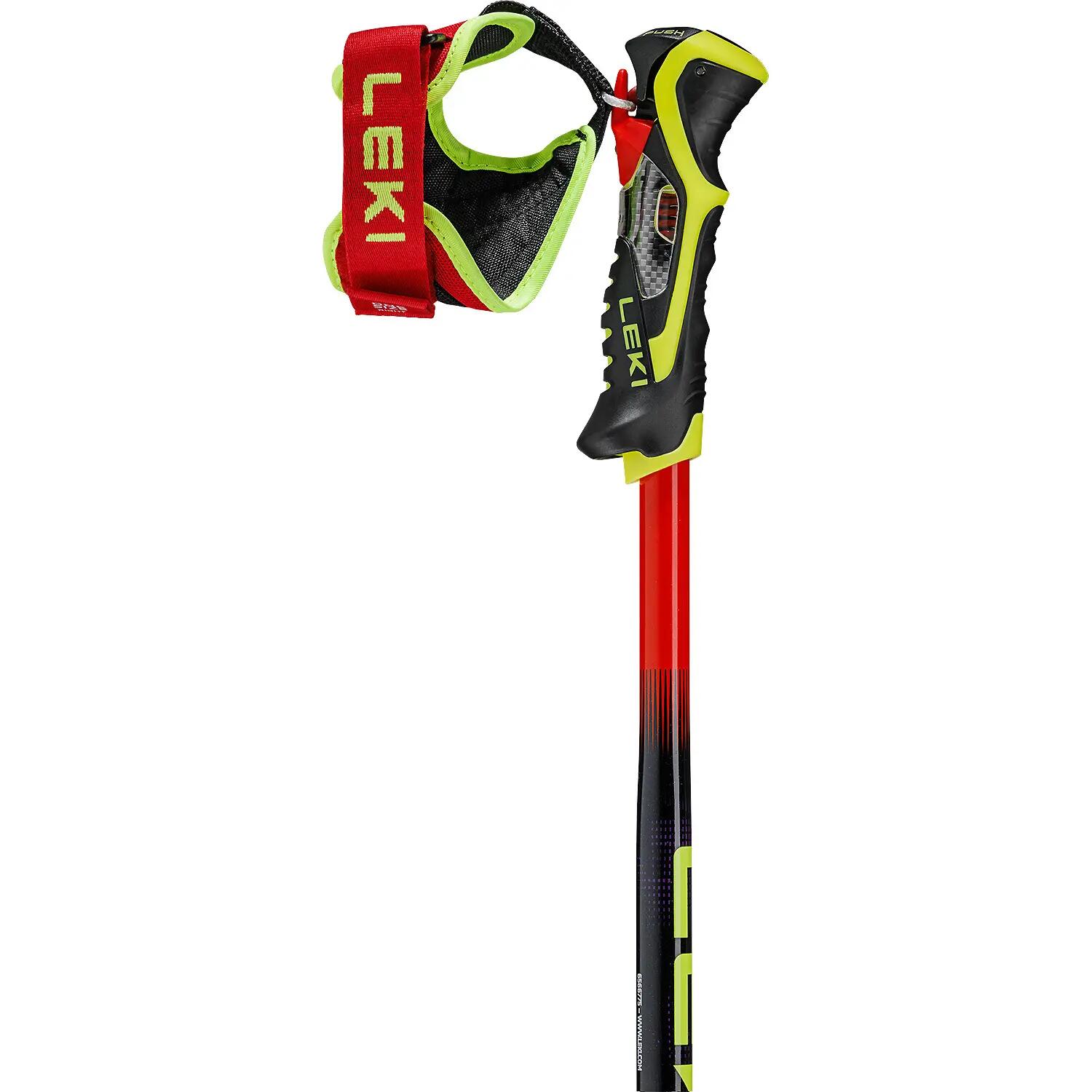 Leki WCR Pro Lite SL TR Slalom Ski Poles Red-Violet-Yellow 4/15