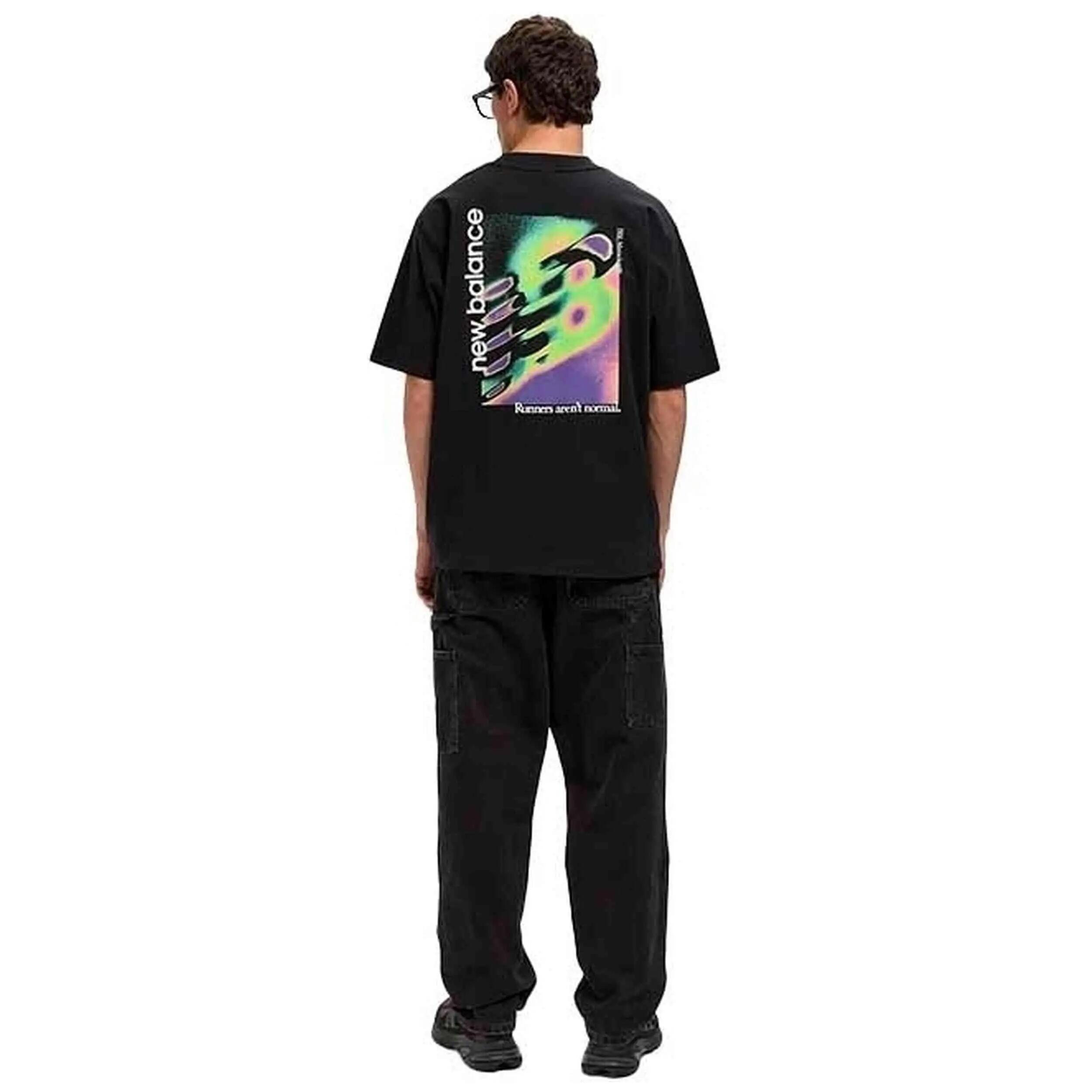 T-shirt met korte mouwen New Balance model MT61V4ZG-BK voor mannen 3/4