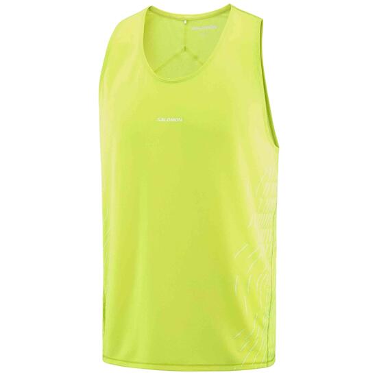 Debardeur Salomon modèle Sense Aero Singlet GFX pour homme