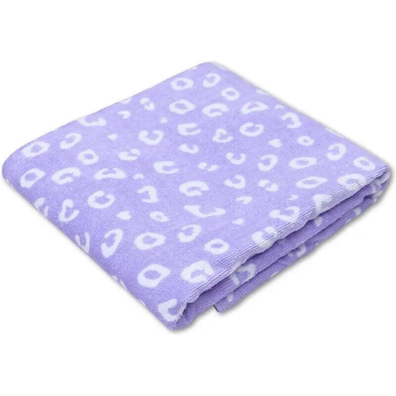 Swim Essentials Strandlaken Strandtuch Lila Leopard Muster 135 x 65 cm 3/5