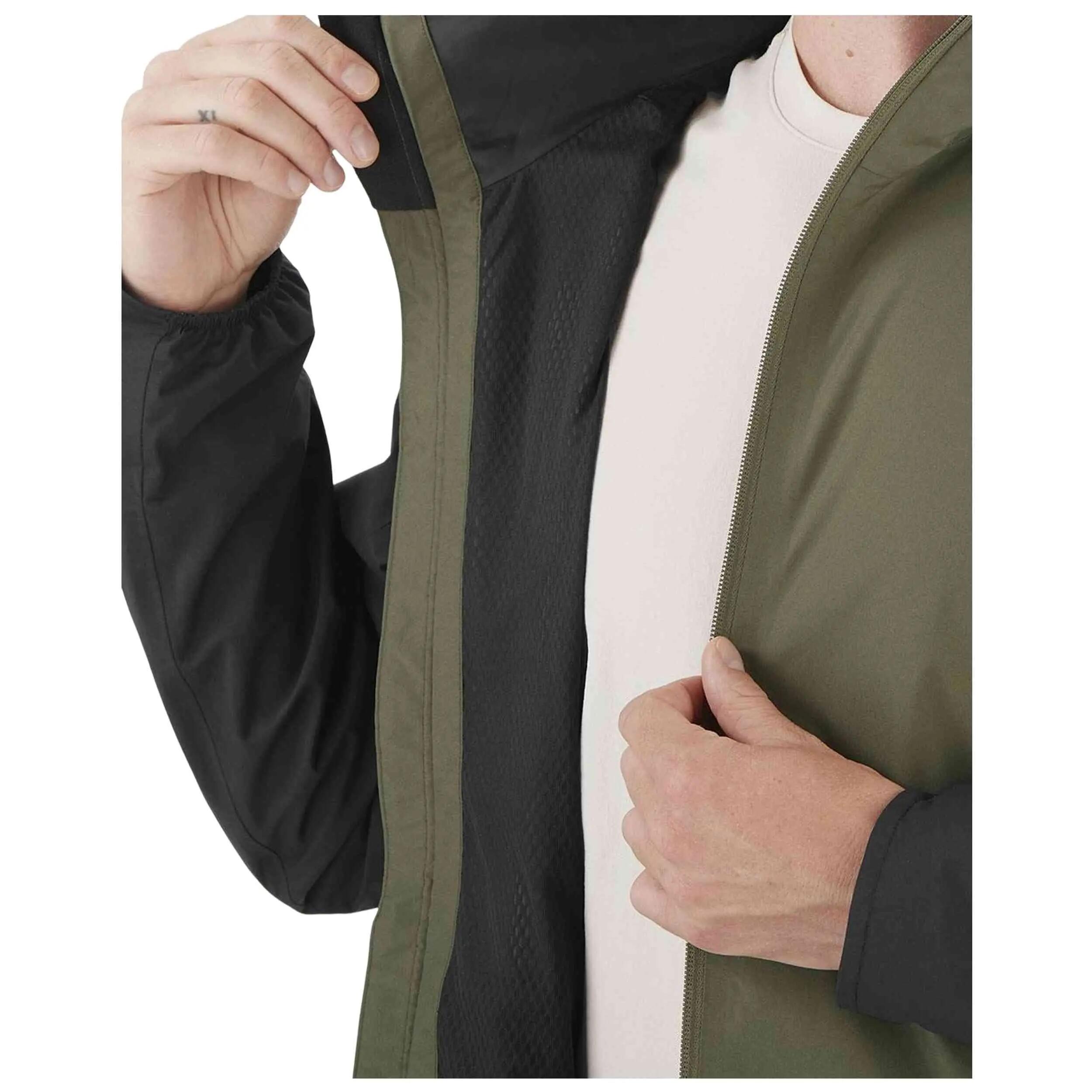 Veste de survêtement Salomon modèle Jacket "Olive Green / Black" pour unisexe 5/5