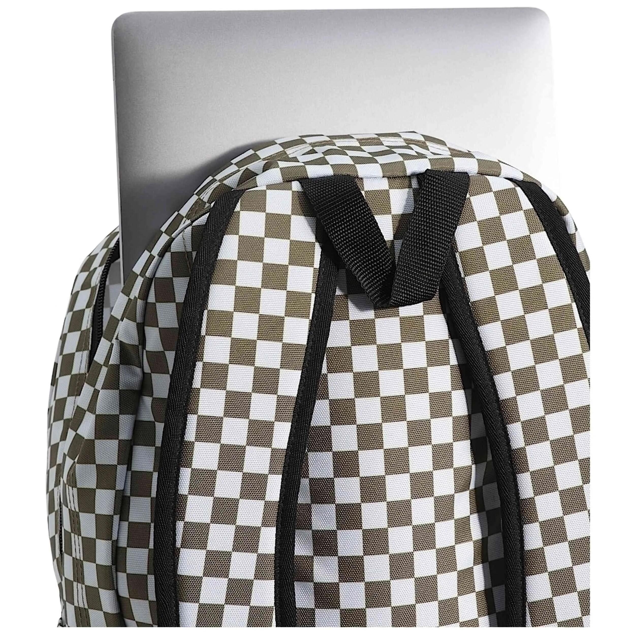 Rugzak Vans model Old Skool Check Backpack "Olive Brown" voor unisex 5/5