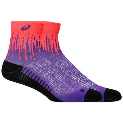 Sokken Asics model Performance Run quarter sock "Purple/Coral" voor unisex