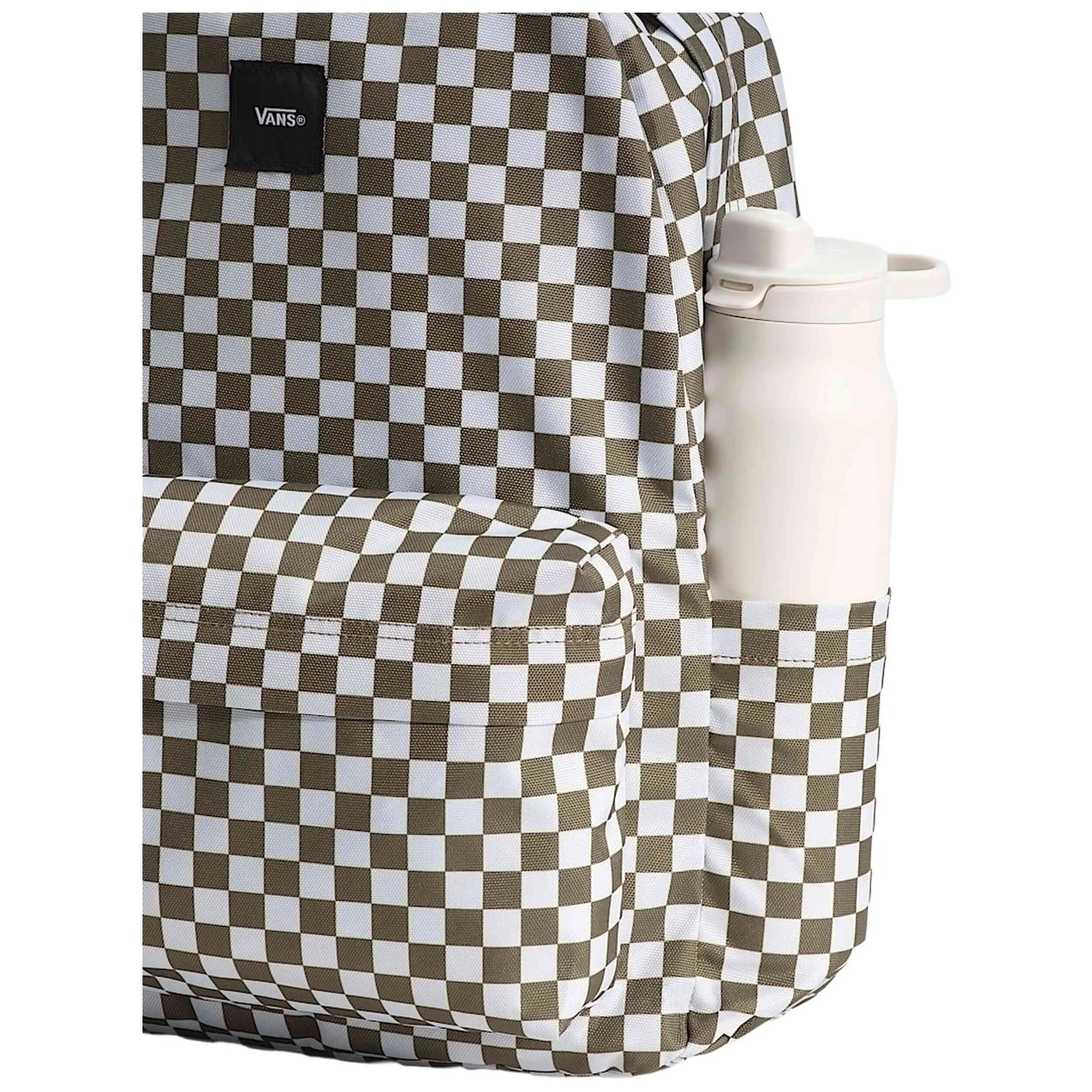 Rugzak Vans model Old Skool Check Backpack "Olive Brown" voor unisex 2/5