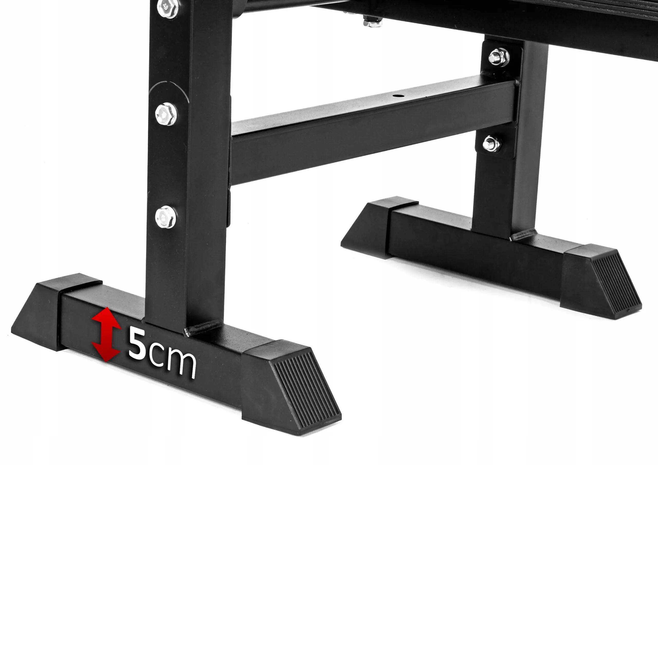 Ławka treningowa pod sztangę Sapphire XG-025 ze stojakami składana do 150 kg 7/9