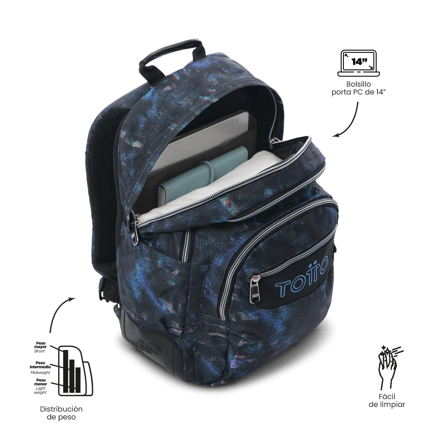 Totto Mochila escolar Rayol Skylet Poliéster reciclado 34 x 45 x 15.5 cm 5/5