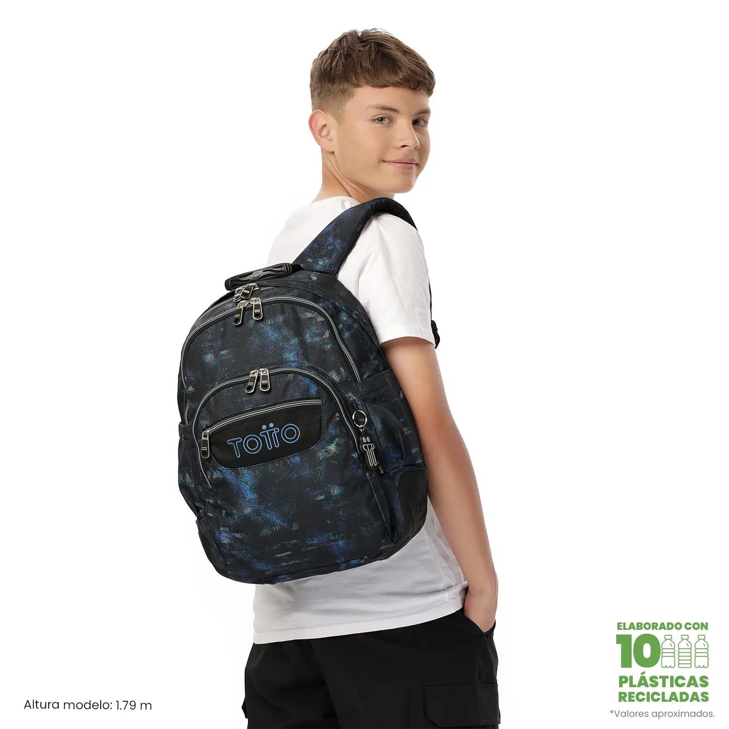 Totto Mochila escolar Rayol Skylet Poliéster reciclado 34 x 45 x 15.5 cm 2/5