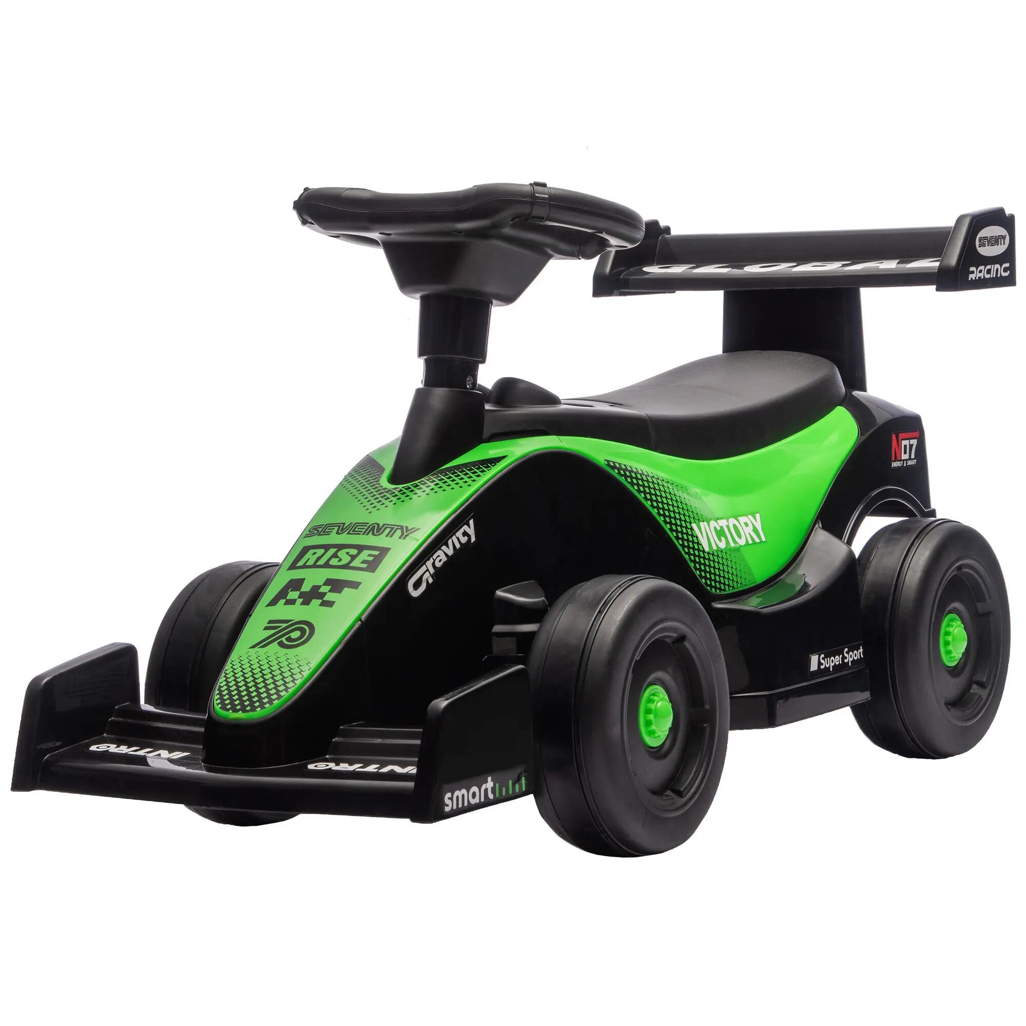 Porteur enfant Formule 1 butée anti-bascule coffre effets sonores noir vert 5/5