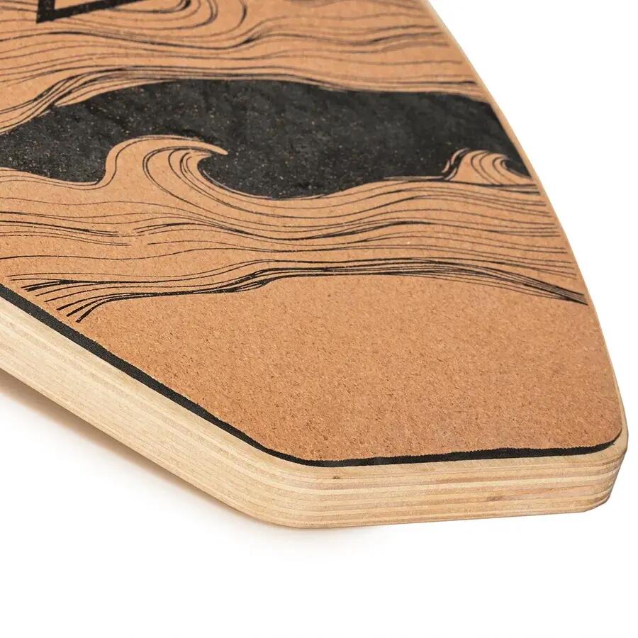 F2 Kork Balance Board Surf 84 x 31 cm inkl. Korkrolle 2/4