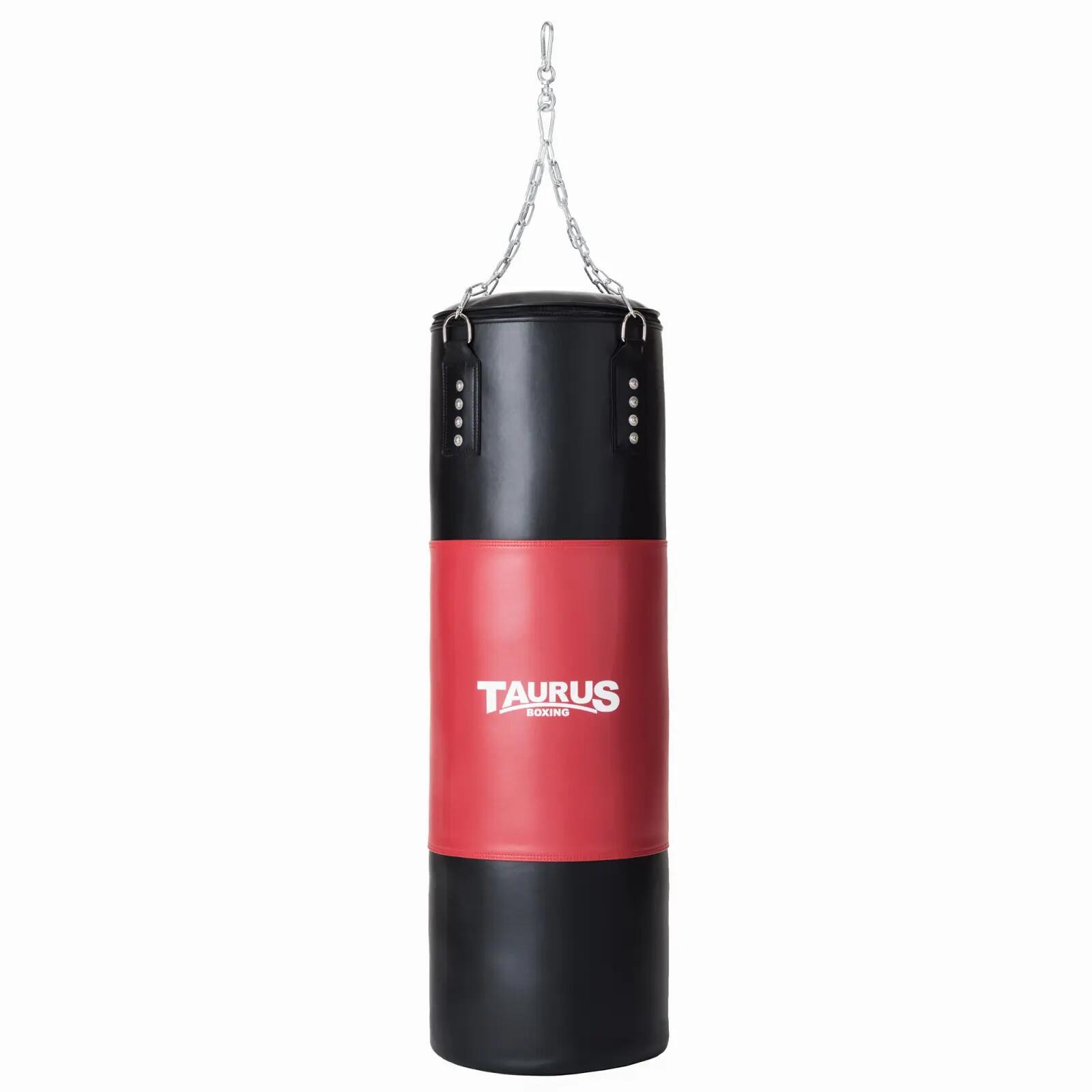 Bokszak - Training - Taurus PRO - Kunstleder - Zwart/Rood 1/4