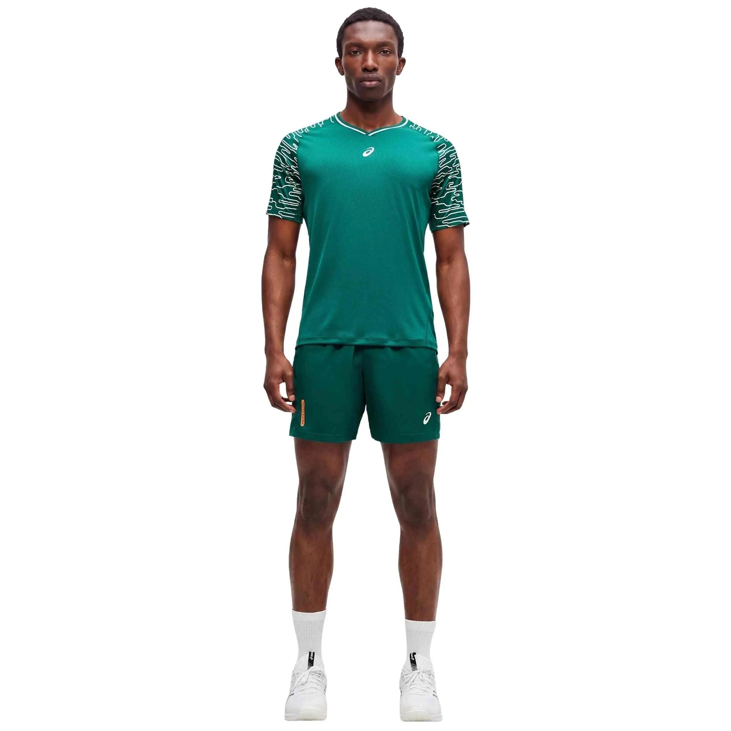 T-shirt met korte mouwen Asics model Padel Court Ss Top "Jewel Green voor mannen 4/5