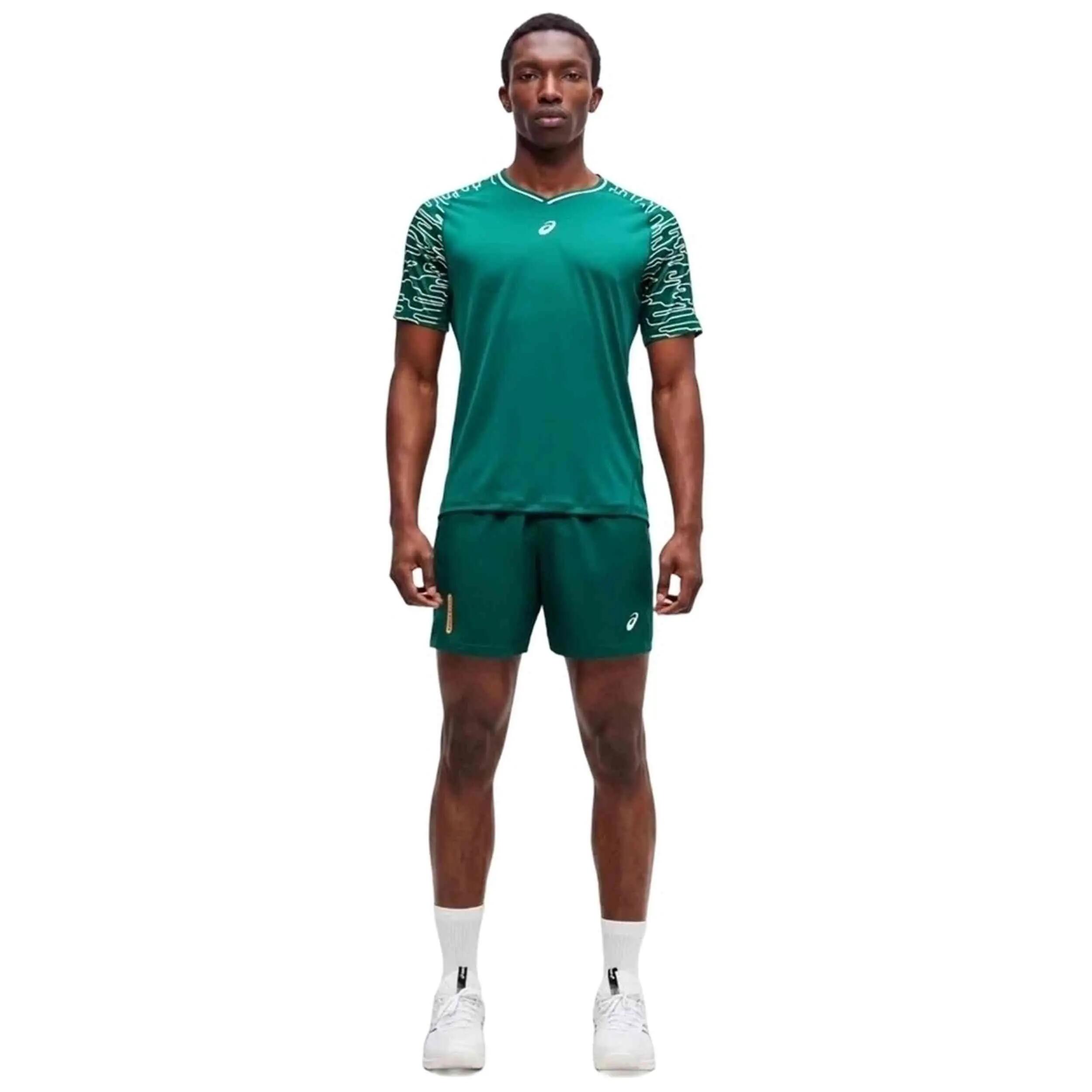 T-shirt met korte mouwen Asics model Padel Court Ss Top "Jewel Green voor mannen 3/5