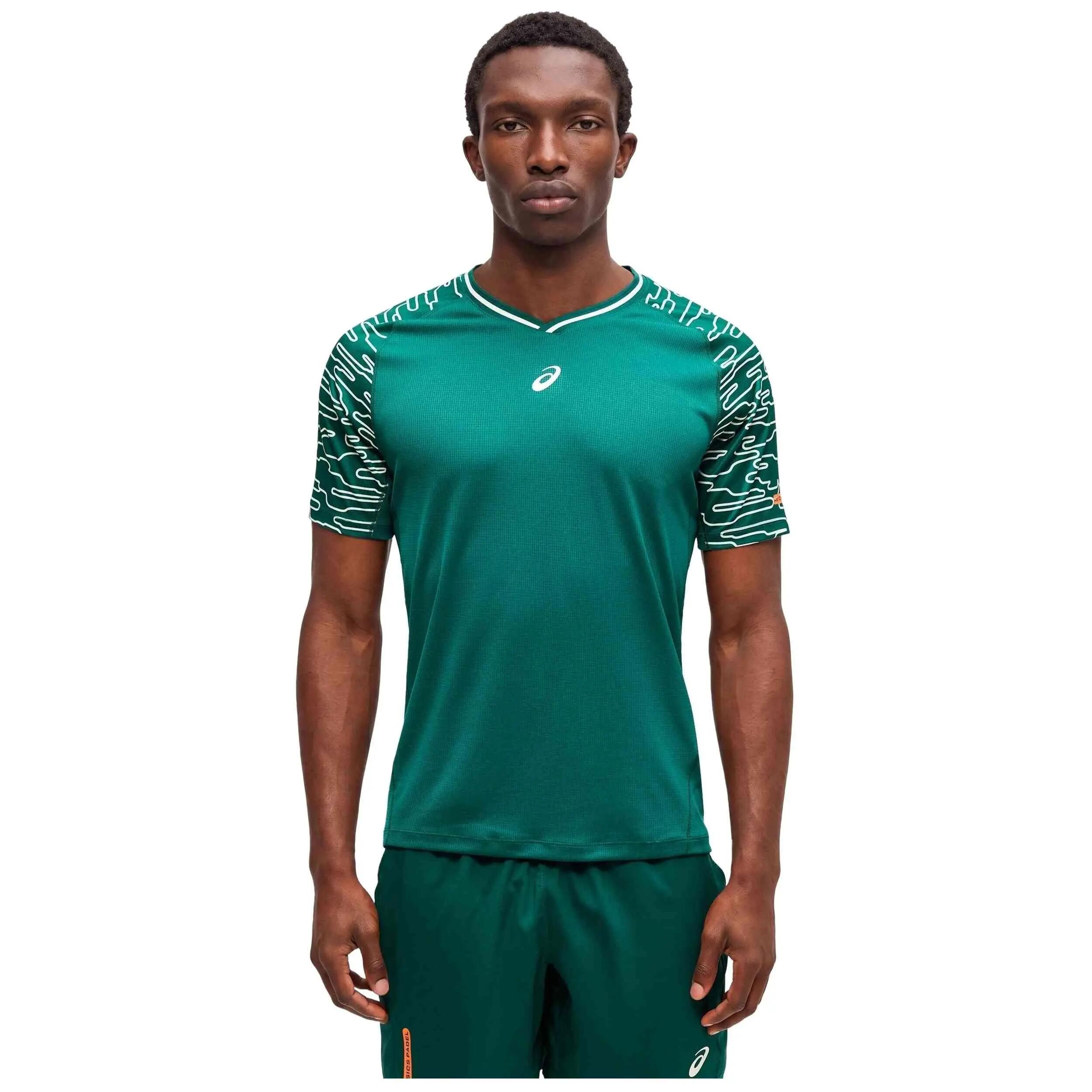 T-shirt met korte mouwen Asics model Padel Court Ss Top "Jewel Green voor mannen 2/5