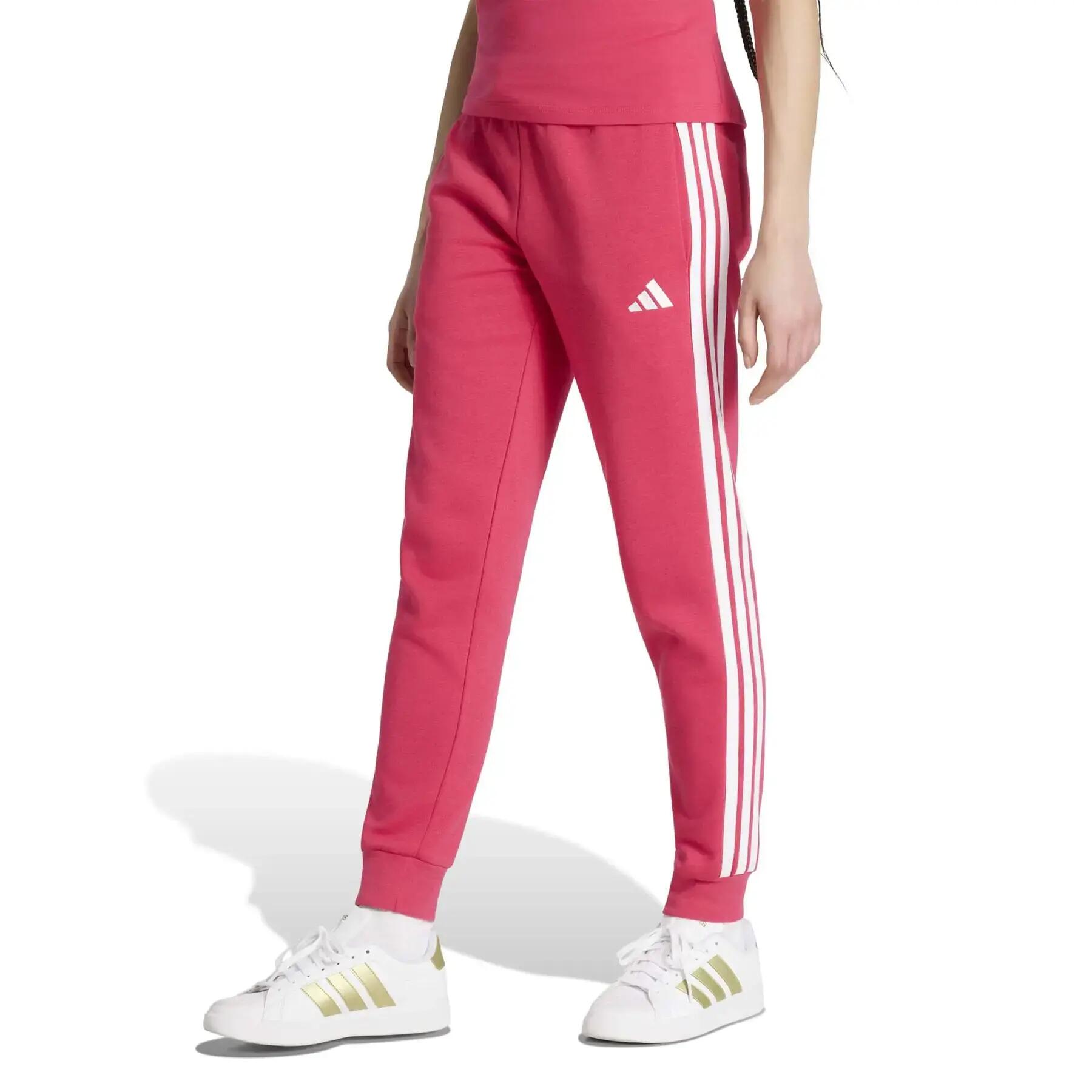 Damskie spodnie dresowe slim adidas Essentials 3-Stripes Fleece 2/6