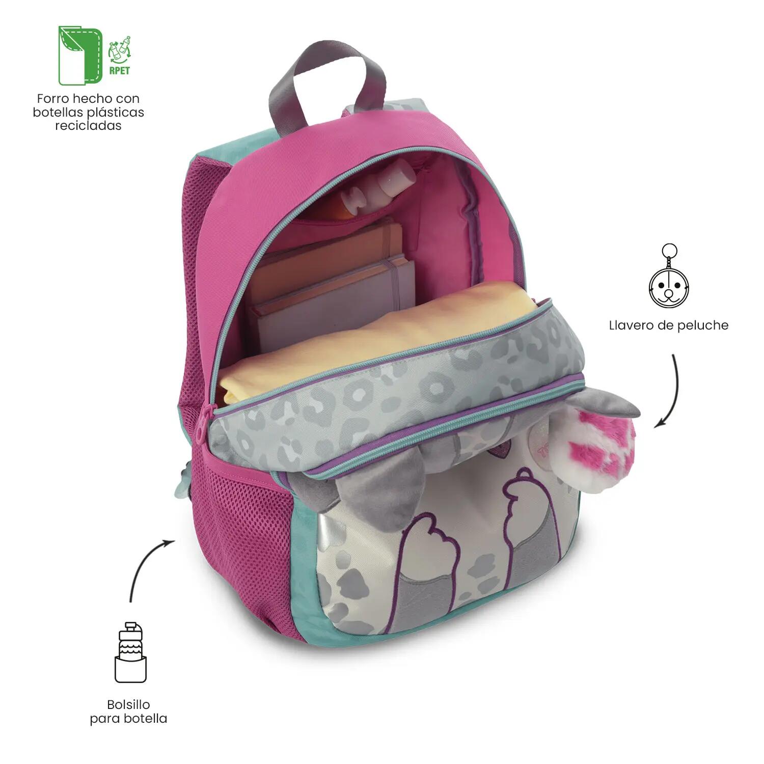 Totto Mochila escolar Sussy Sussy Gray Poliéster 30 x 40 x 14 cm 5/5