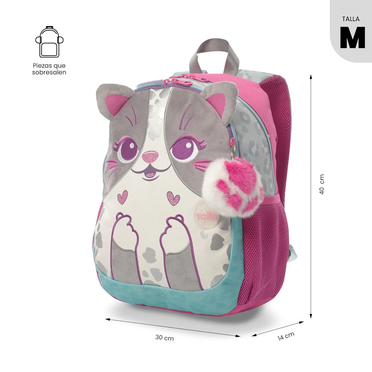 Totto Mochila escolar Sussy Sussy Gray Poliéster 30 x 40 x 14 cm 3/5