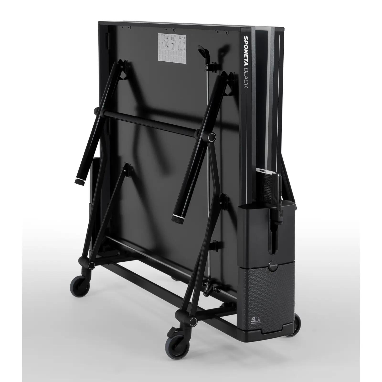 Tafeltennistafel - Indoor - Sponeta SDL Black Edition - Opklapbaar - Zwart 4/4