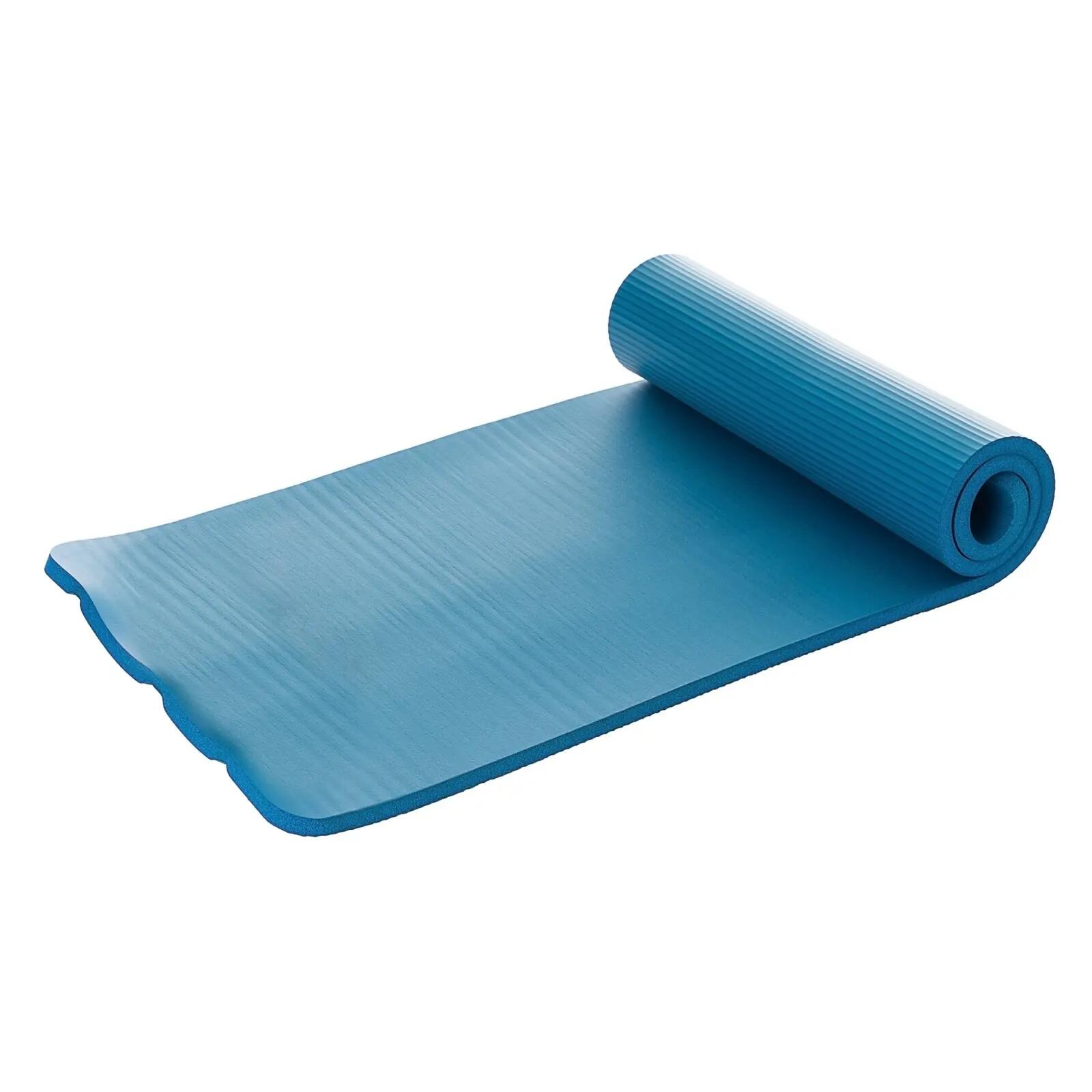 Trainingsmat - Fitness en revalidatie - Geribbeld, antislip, 20 mm dik - Blauw 4/4