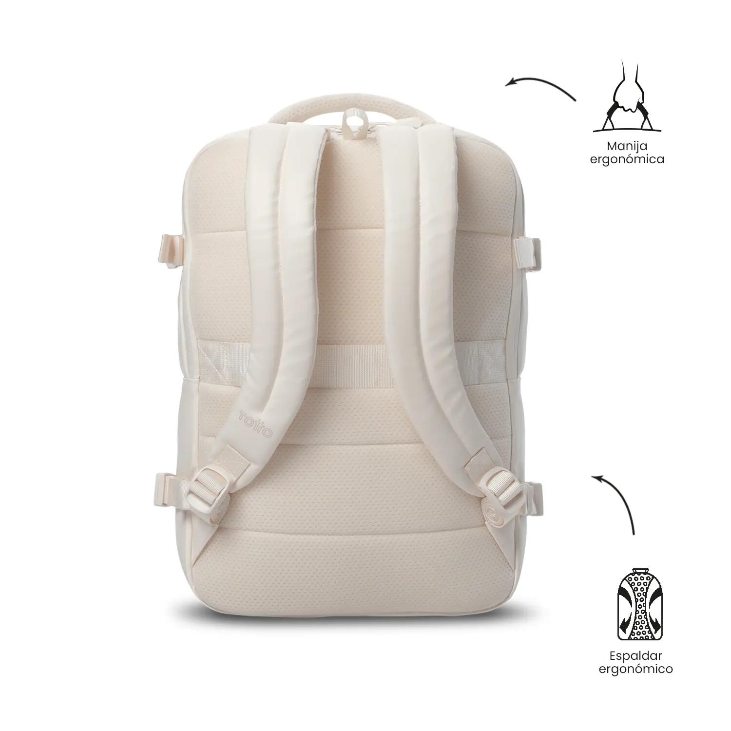 Totto Mochila urbana Grow 2.0 Coconut Milk Poliéster 29 x 41.5 x 15.5 cm 4/5