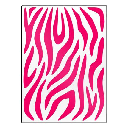 Fahrrad Zebra Aufkleber Set, 20x15 cm, Sticker für Rahmen & Helm, wetterfest
