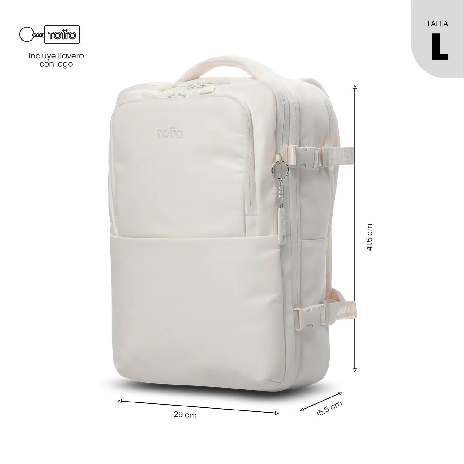 Totto Mochila urbana Grow 2.0 Coconut Milk Poliéster 29 x 41.5 x 15.5 cm 3/5