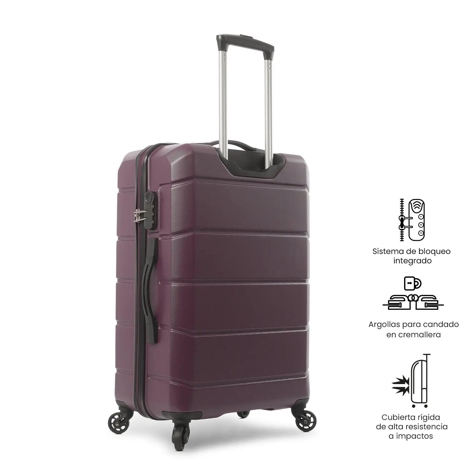 Totto Maleta mediana Rayatta Grape Wine Acrilonitrilo Butadieno Estireno 46.5 x 5/5