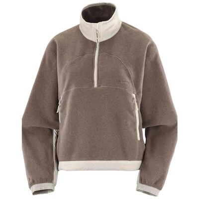 Fleece salomon model chroma fleece crop half zip voor vrouwen