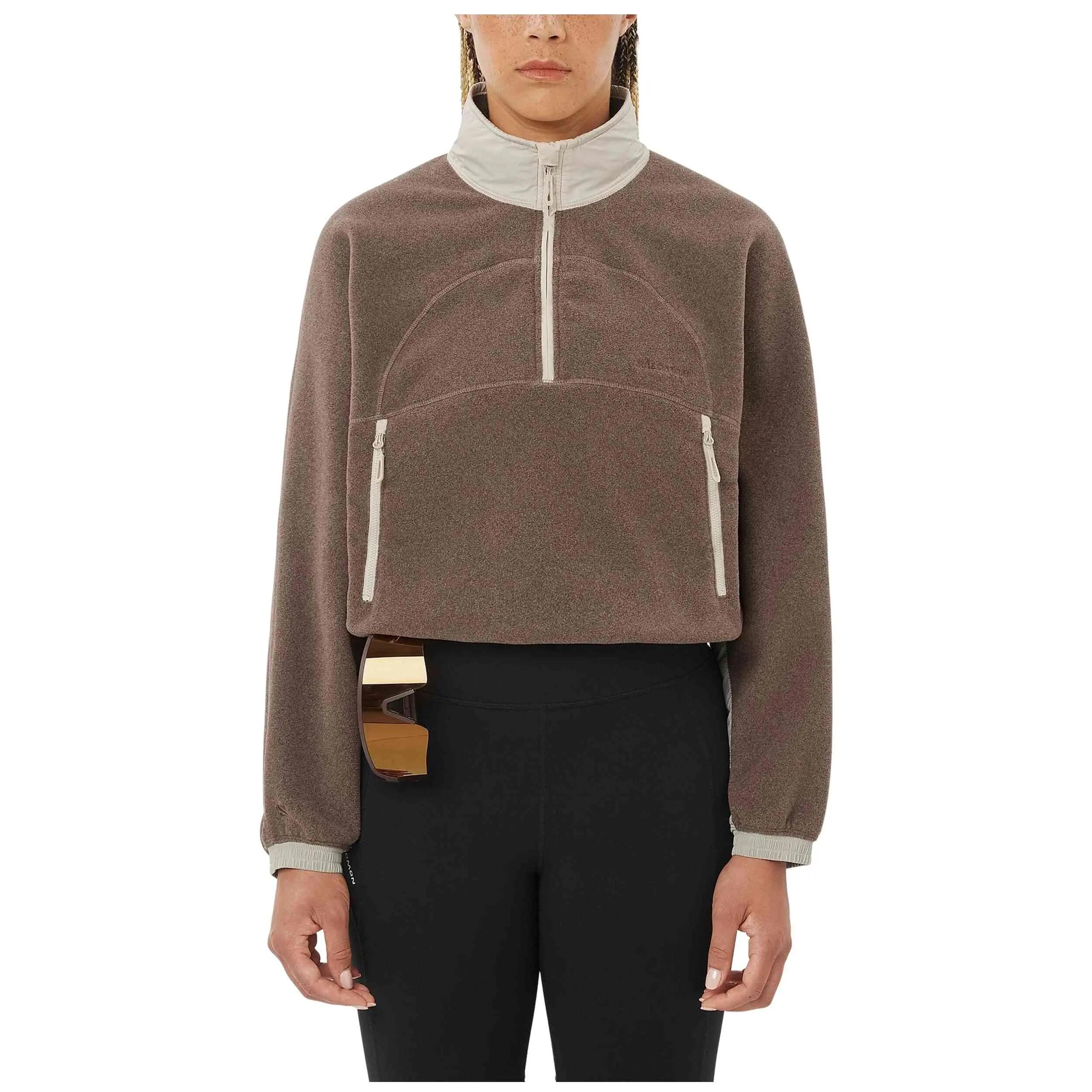 Fleece Salomon model Chroma Fleece Crop Half Zip voor vrouwen 2/5