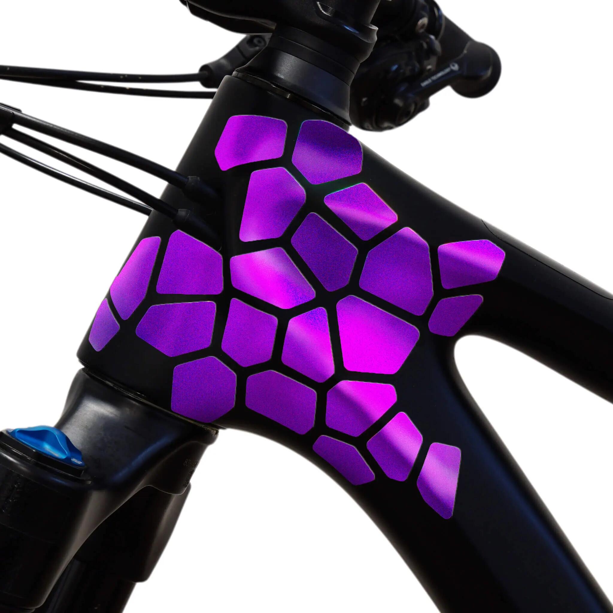 Fahrrad Mosaik Aufkleber Set, 20x15 cm, Sticker für Rahmen & Helm, wetterfest 2/3