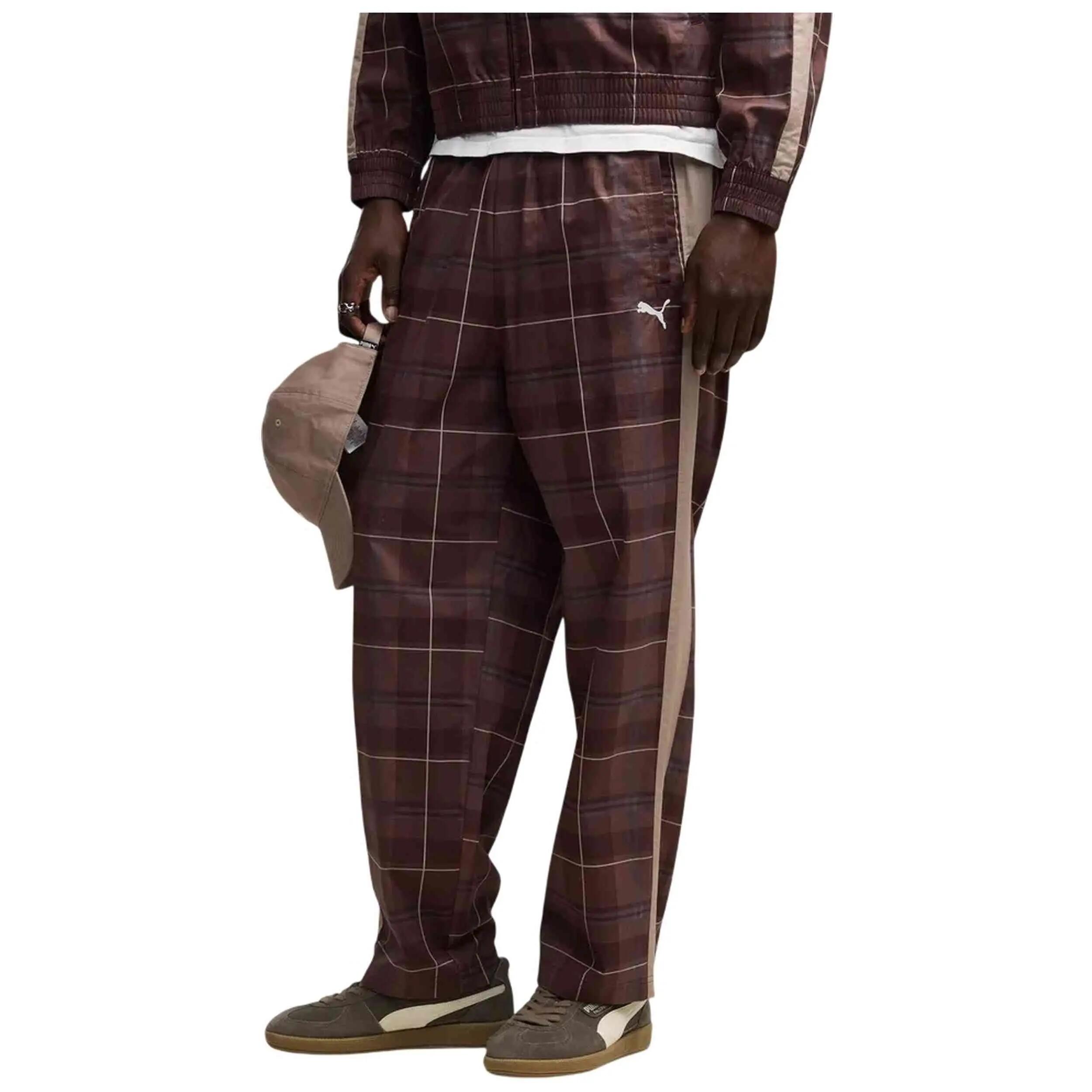 Trainingsbroek Puma model T7 Relaxed Tartan "Black" voor mannen 5/5