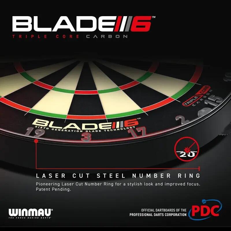 Winmau 2x Dartboard Blade 6 Triple Core Carbon PDC 3/7