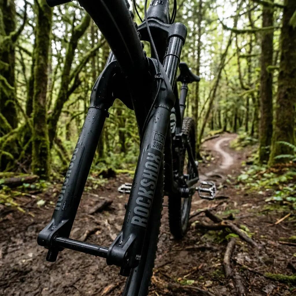 RockShox LowerLeg 29"15x110,Boost,Pike Diff. Black, avec valves PRV, 2023+ 2/3